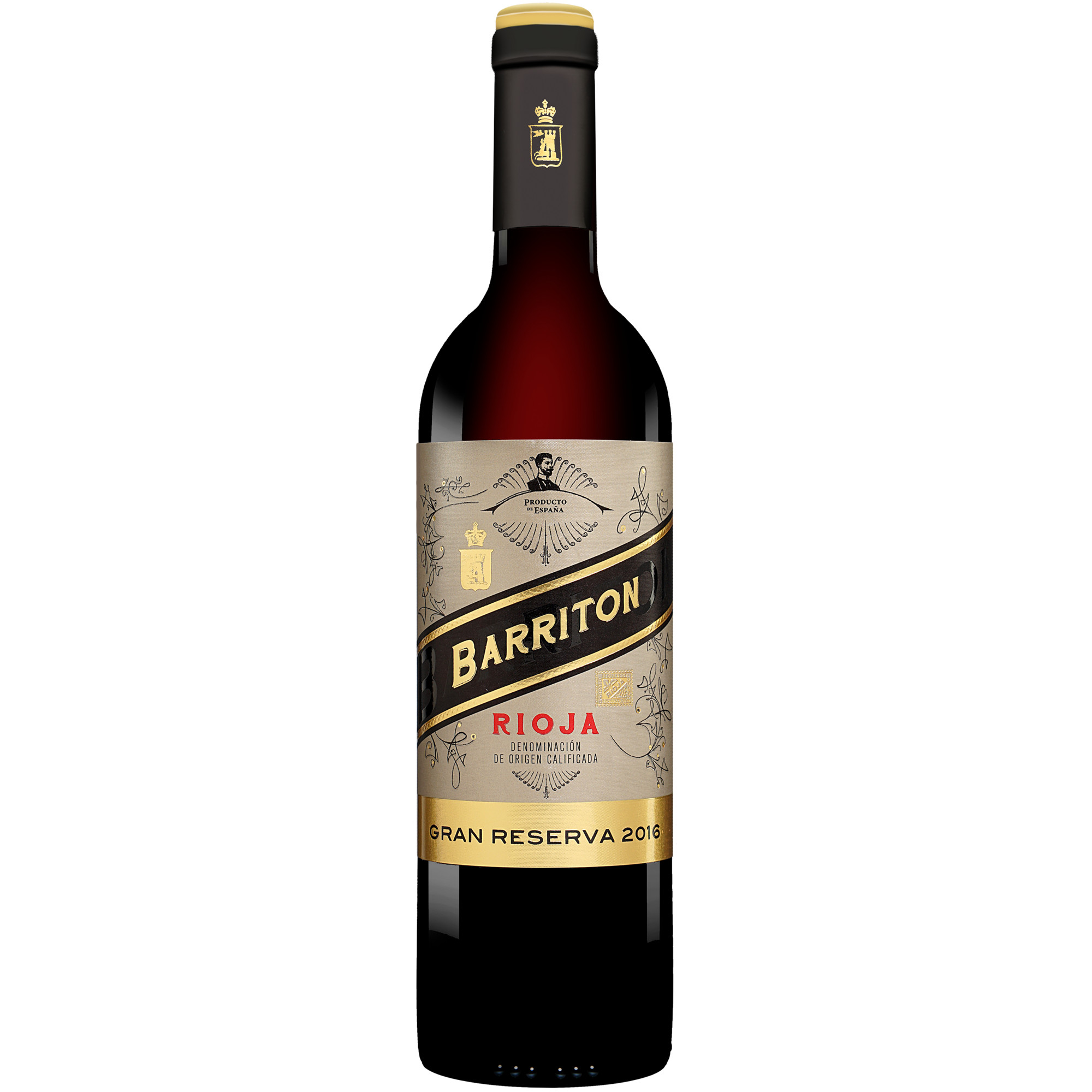 Barriton Gran Reserva 2016  0.75L 13.5% Vol. Rotwein Trocken aus Spanien Rotwein 36175 vinos DE