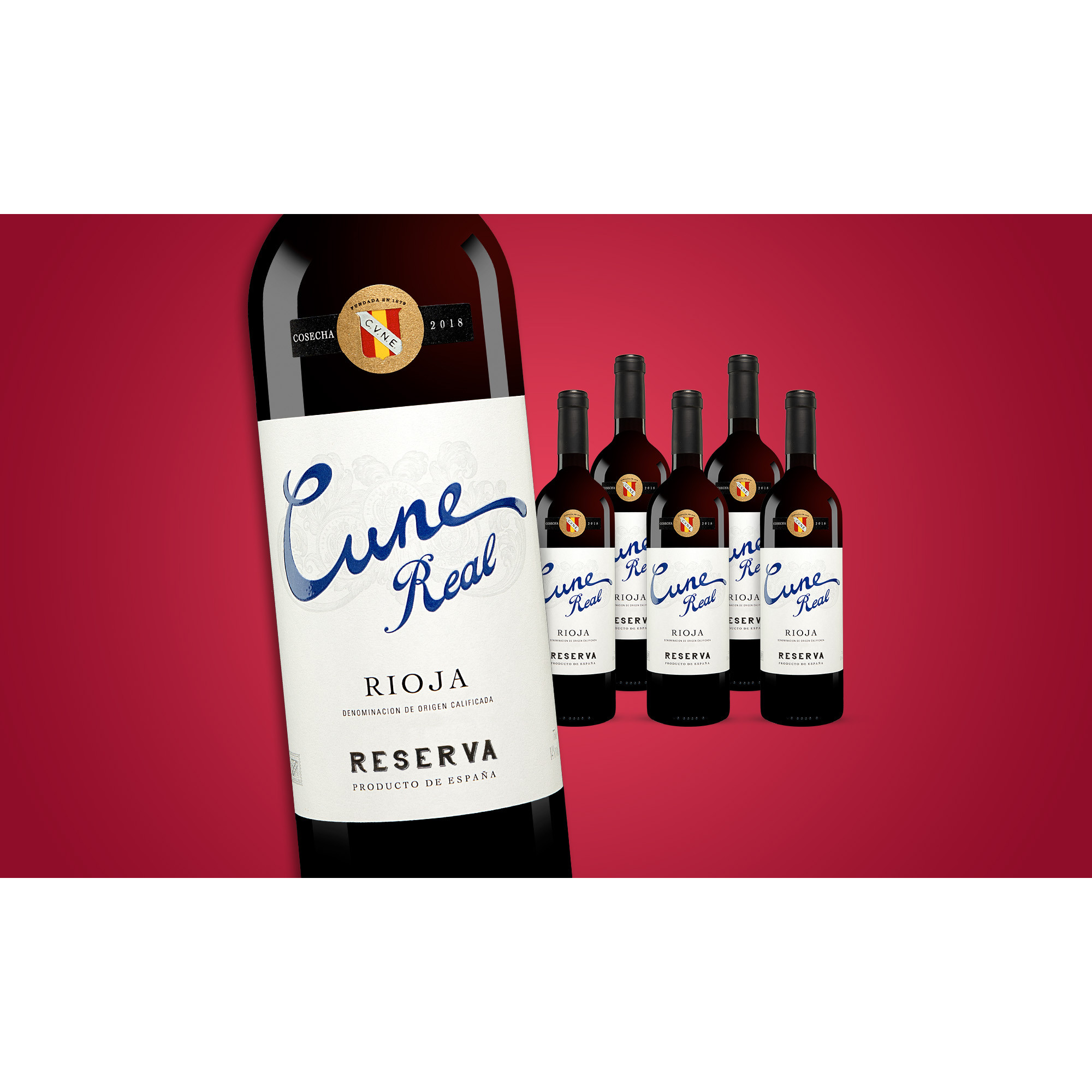 Cune Real Reserva 2018  4.5L 14% Vol. Weinpaket aus Spanien 36234 vinos DE