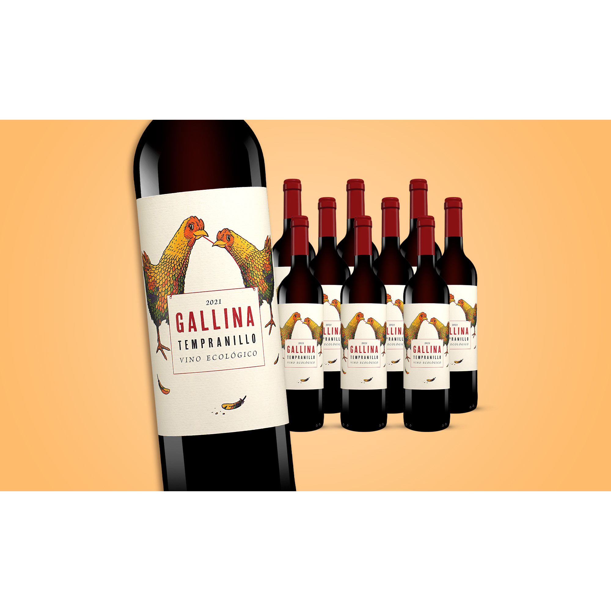 Gallina Tempranillo 2021  7.5L 13.5% Vol. Weinpaket aus Spanien 36312 vinos DE