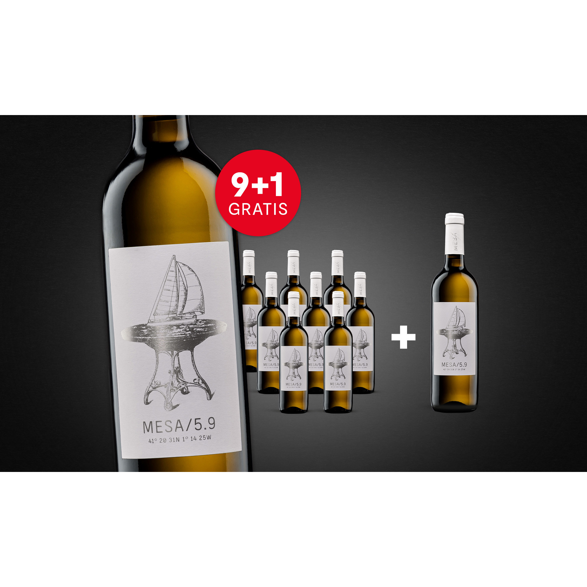 MESA/5.9 Blanco  7.5L 13% Vol. Weinpaket aus Spanien 36425 vinos DE