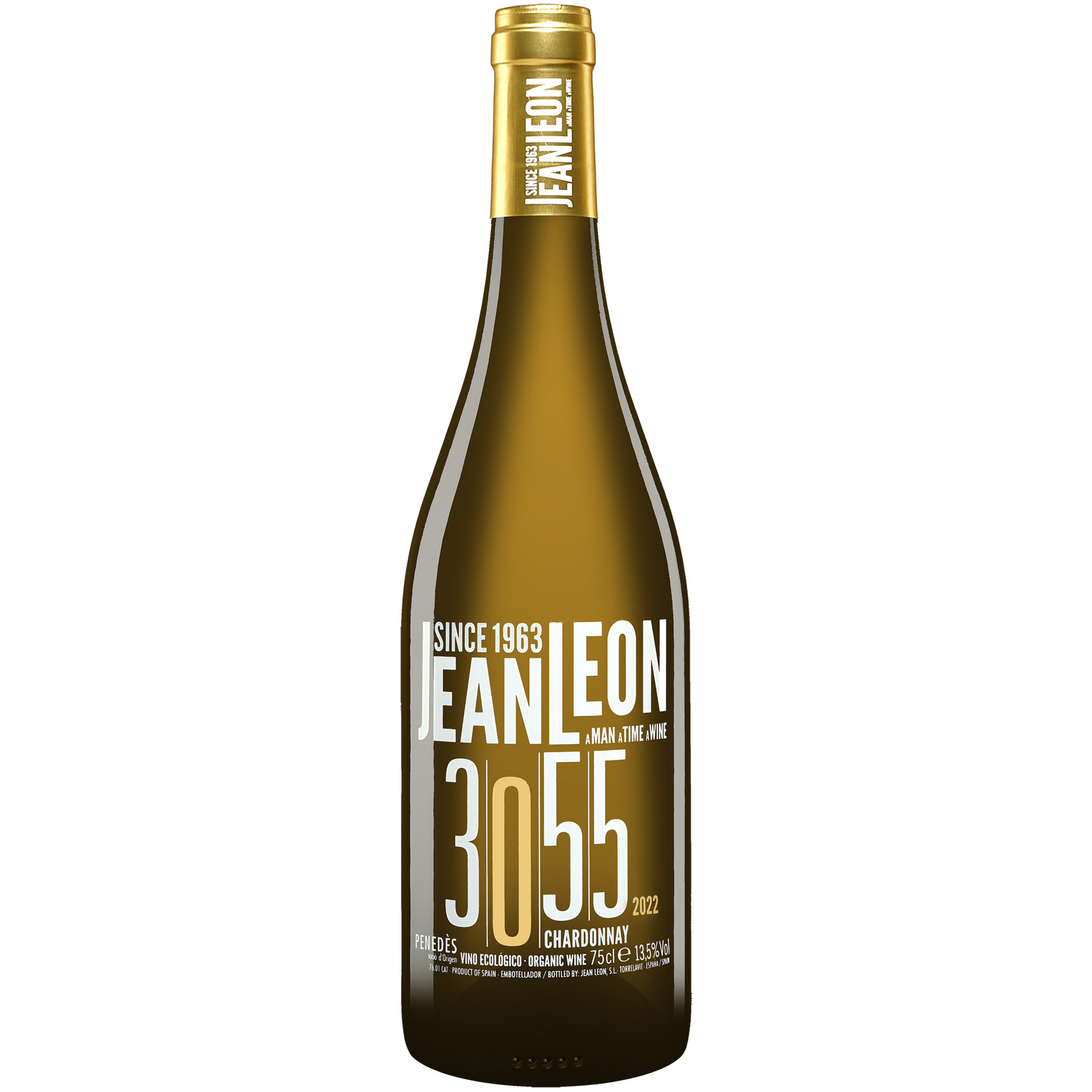 Jean León »3055« Chardonnay 2022  013.5% Vol. Weißwein Trocken aus Spanien