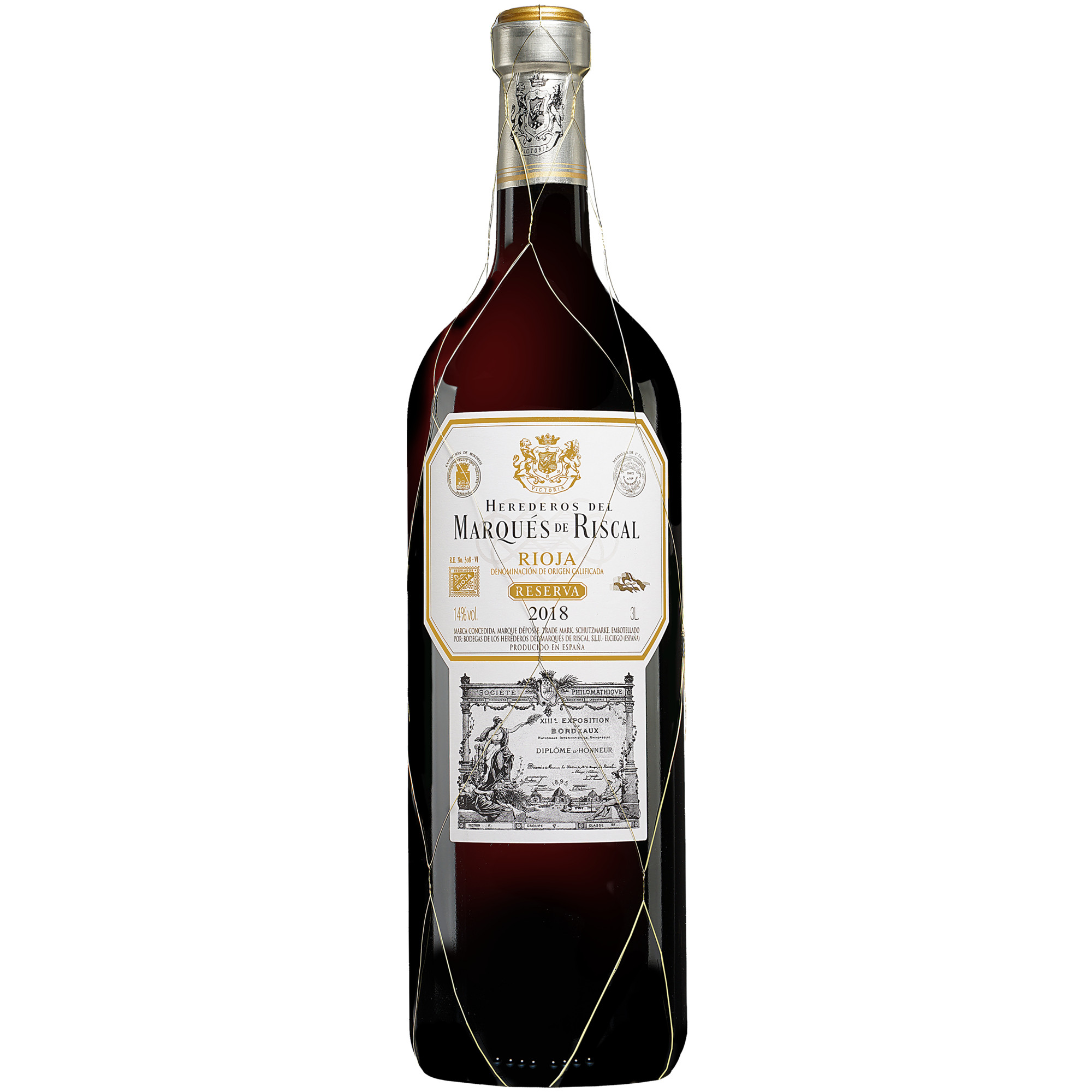 Marqués de Riscal  Reserva - 3,0 L. Doppelmagnum 2018 14% Vol. Rotwein Trocken aus Spanien