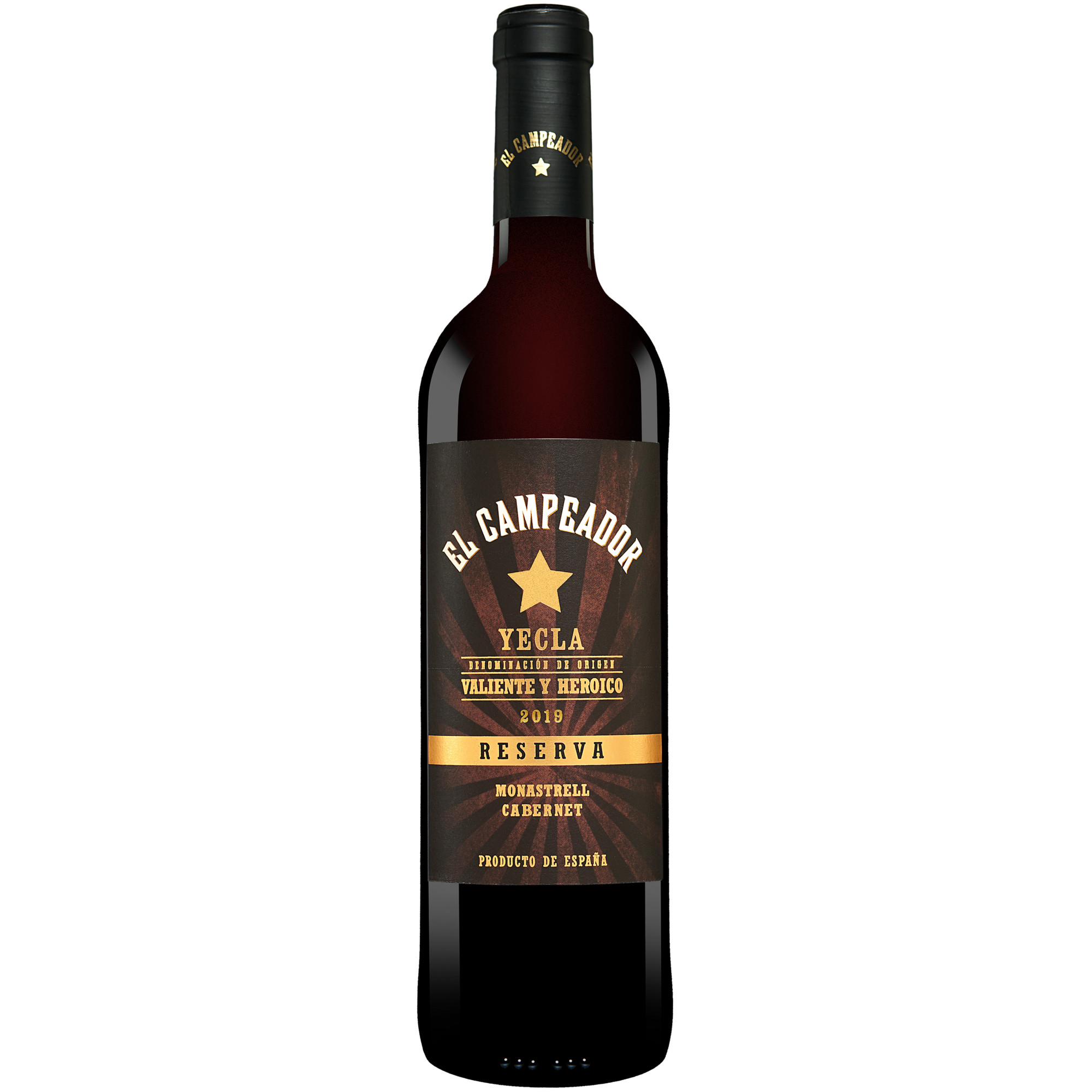 El Campeador Reserva 2019  0.75L 14% Vol. Rotwein Trocken aus Spanien Rotwein 36960 vinos DE