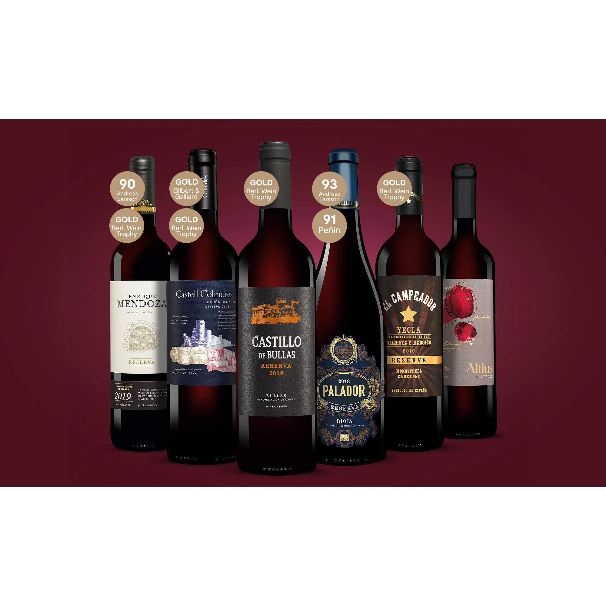 Reserva-Genießer-Paket  4.5L Weinpaket aus Spanien 36969 vinos DE