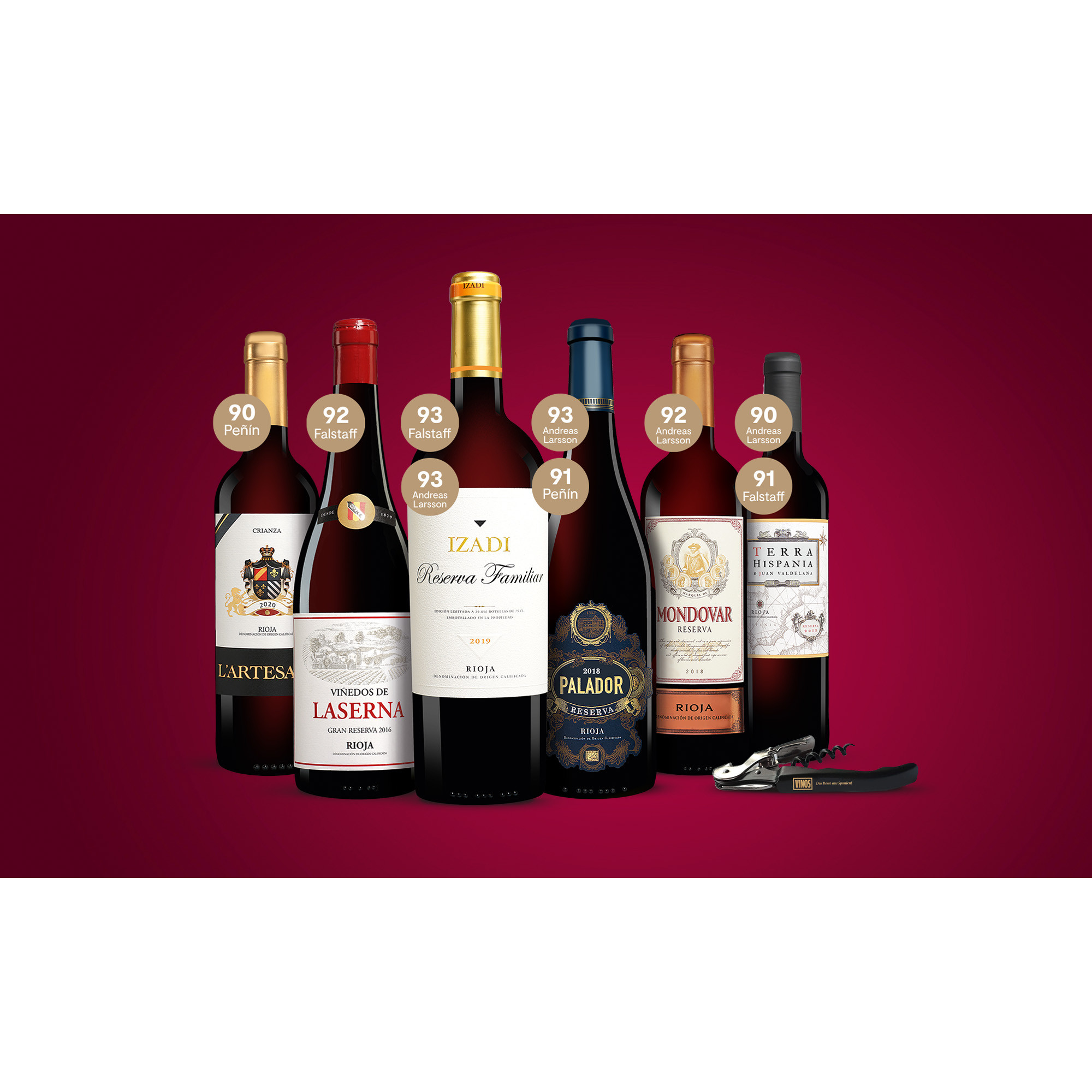 Rioja-Highlights-Paket  4.5L Weinpaket aus Spanien 37078 vinos DE