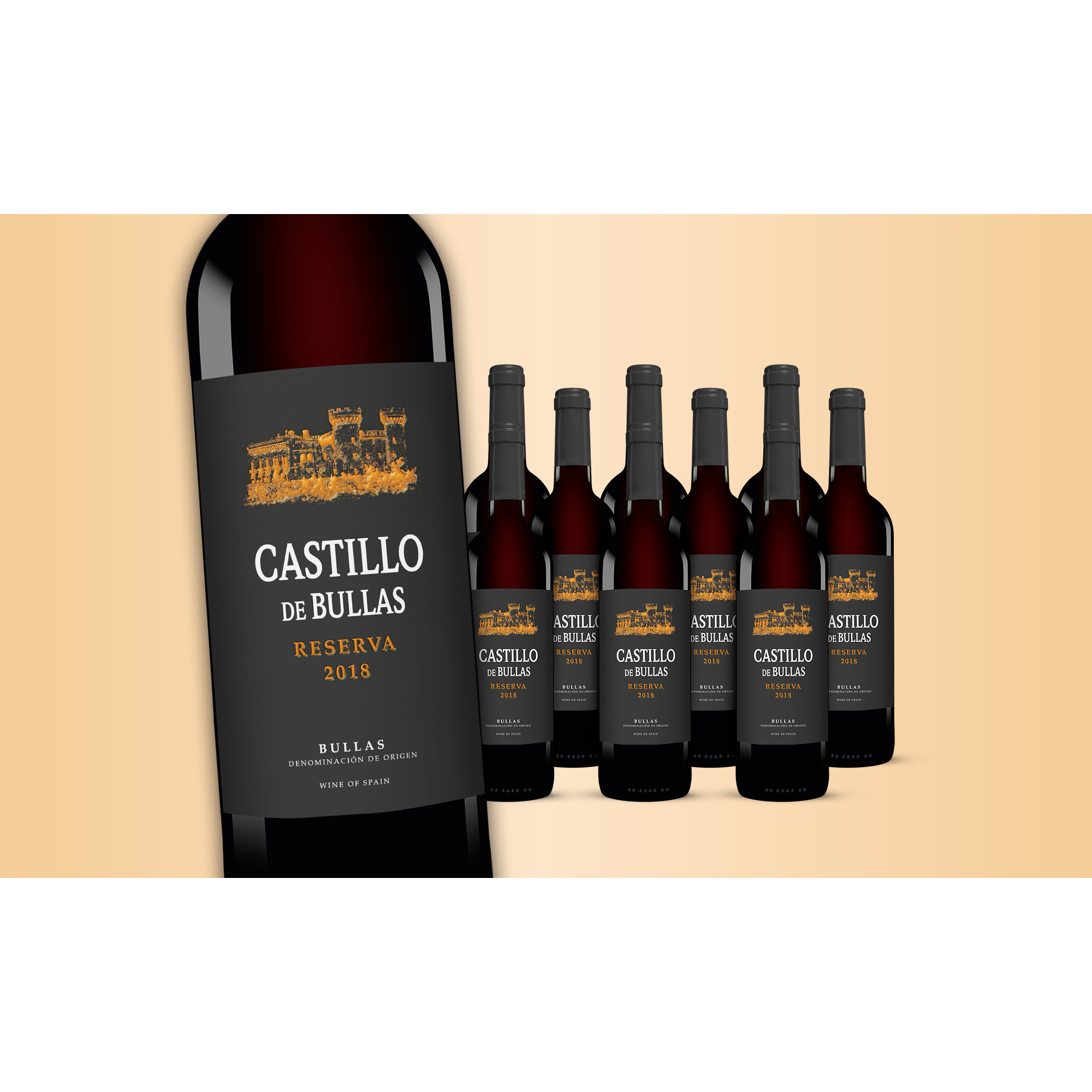 Castillo de Bullas Reserva 2018  7.5L 14.5% Vol. Weinpaket aus Spanien 37079 vinos DE