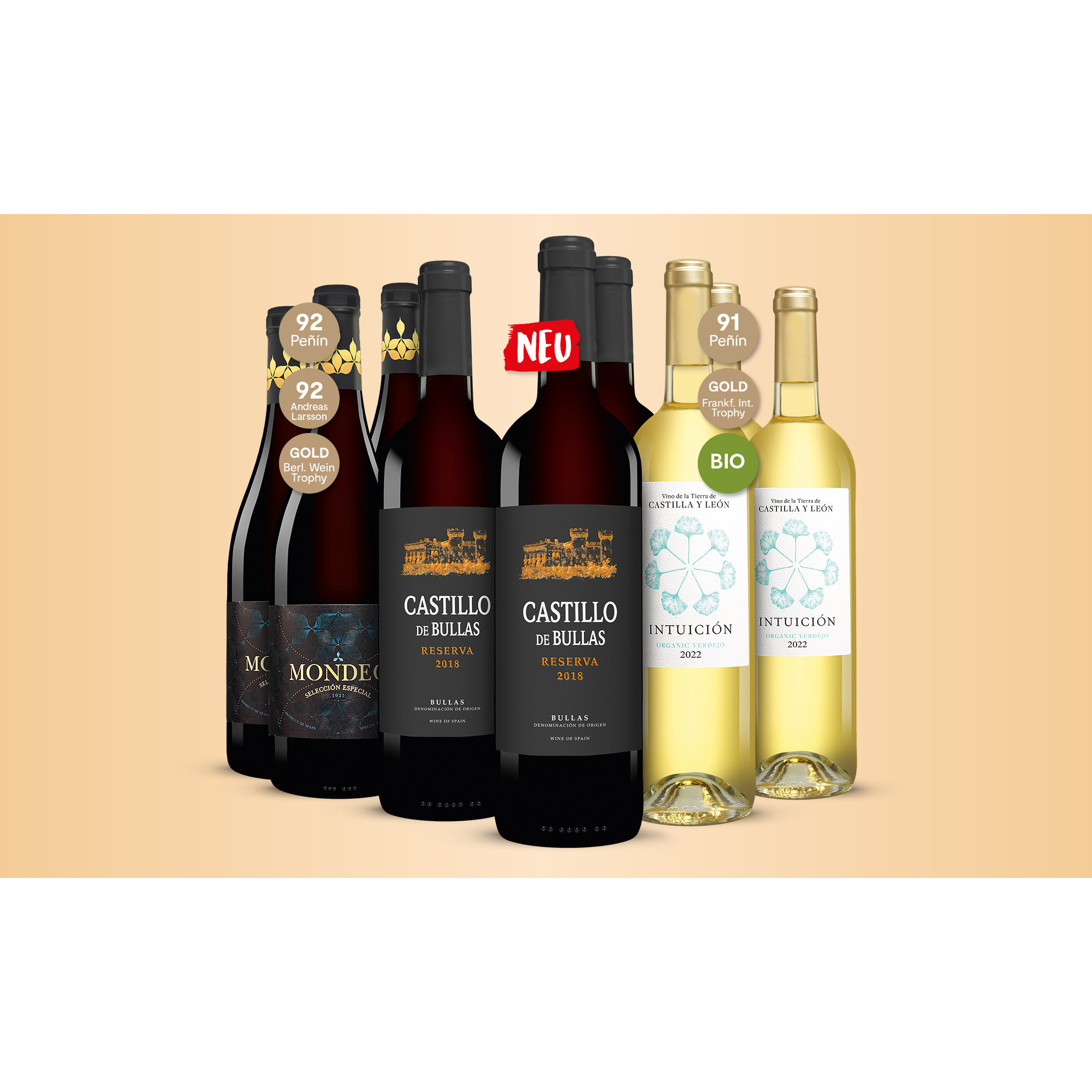 Oktober-Genießer-Paket  6.75L Weinpaket aus Spanien 37081 vinos DE