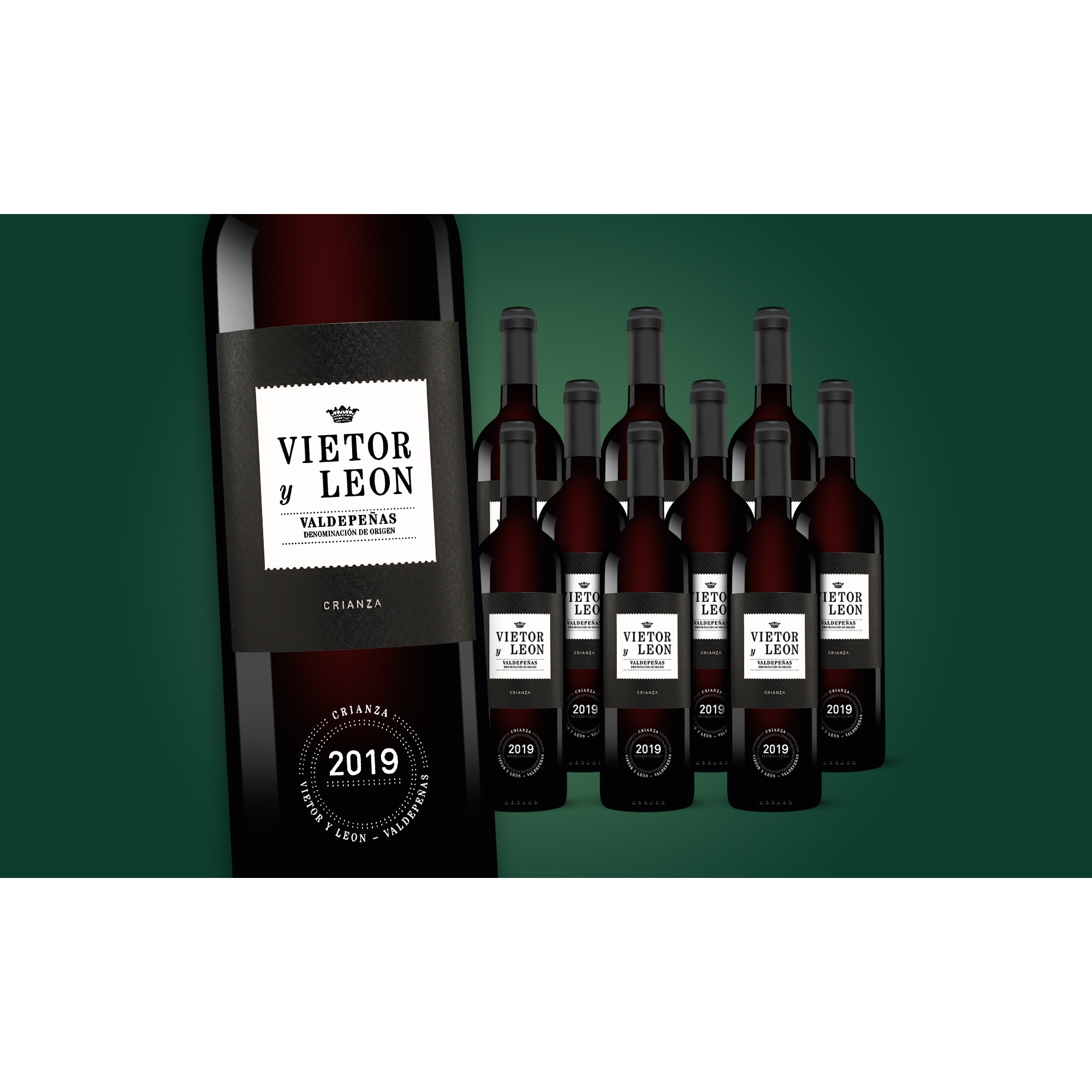 Vietor y Leon Crianza 2019  7.5L 13% Vol. Weinpaket aus Spanien 37160 vinos DE
