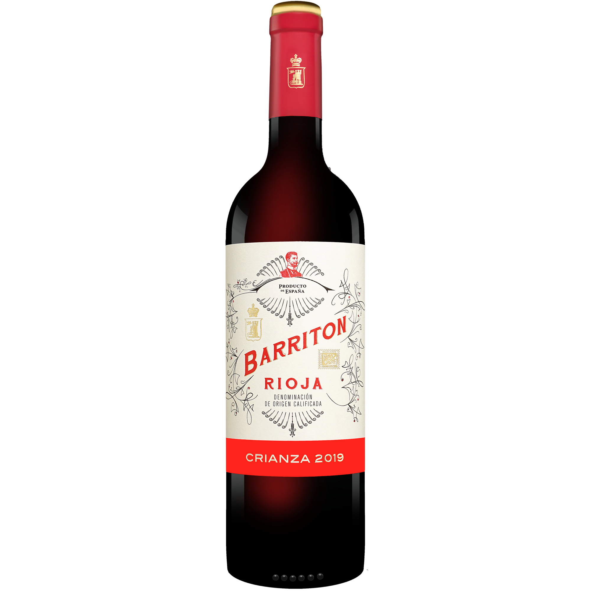 Barriton Crianza 2019  0.75L 13.5% Vol. Rotwein Trocken aus Spanien Rotwein 37298 vinos DE