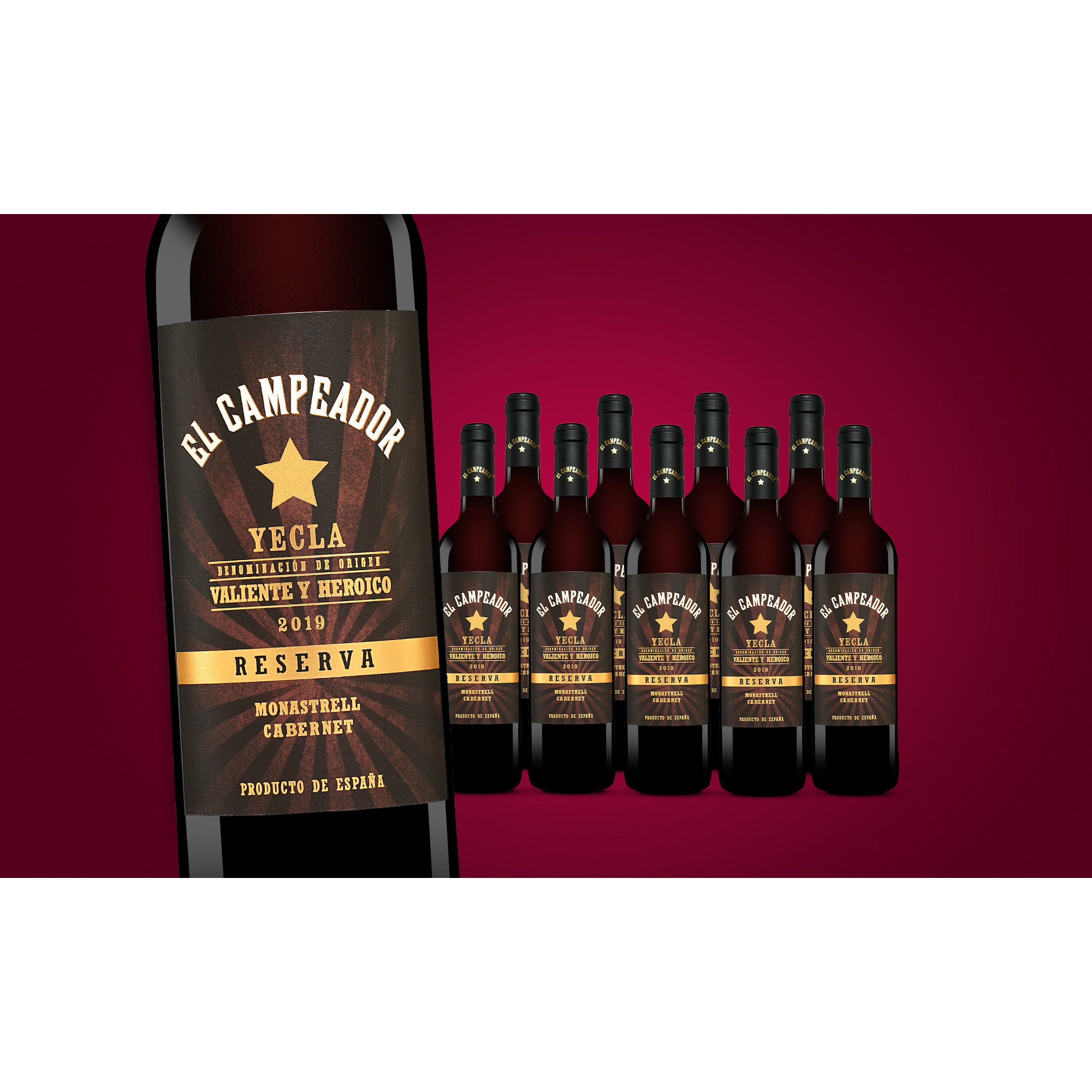 El Campeador Reserva 2019  7.5L 14% Vol. Weinpaket aus Spanien 37403 vinos DE
