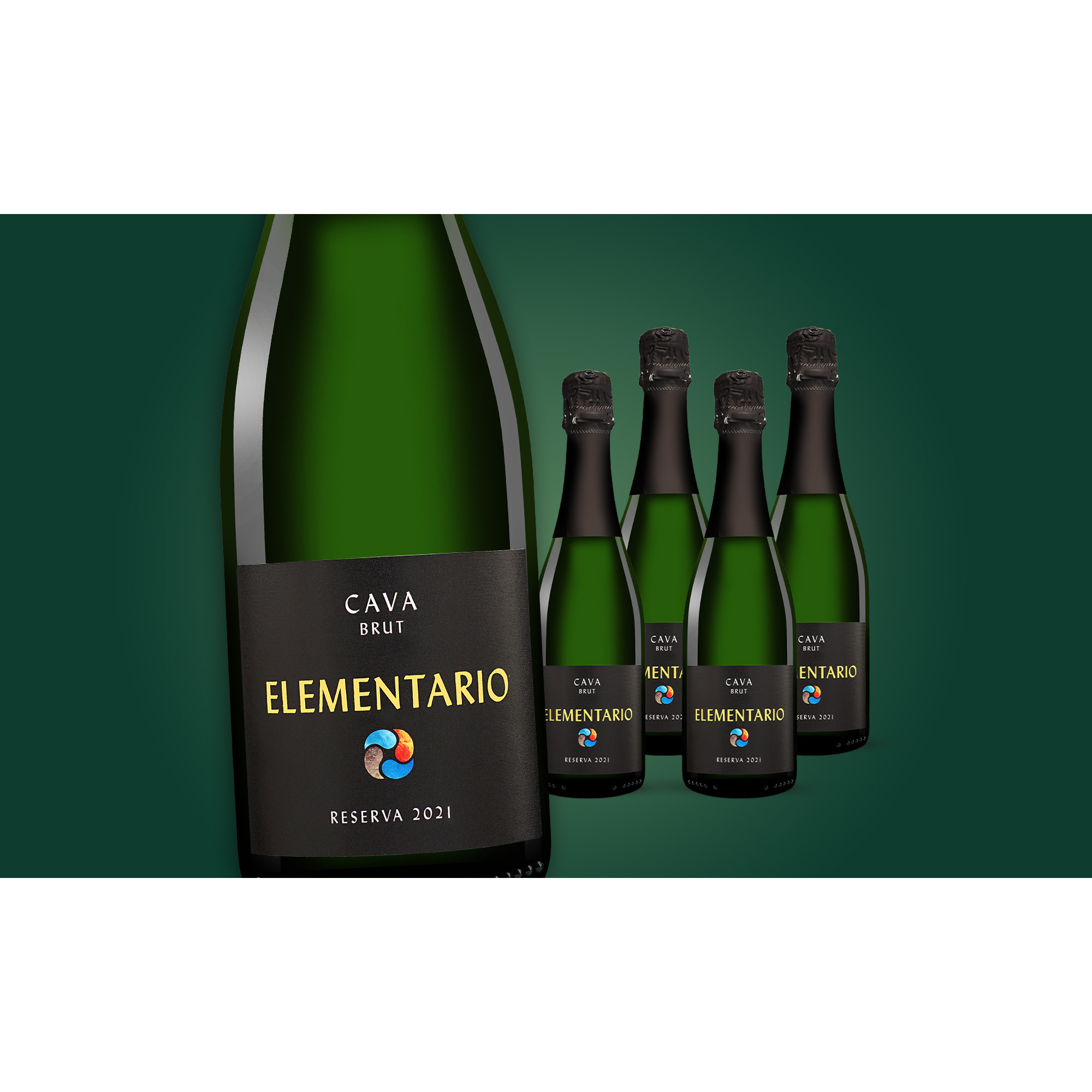 Elementario Cava Reserva Brut 2021  3.75L 12% Vol. Weinpaket aus Spanien 37415 vinos DE
