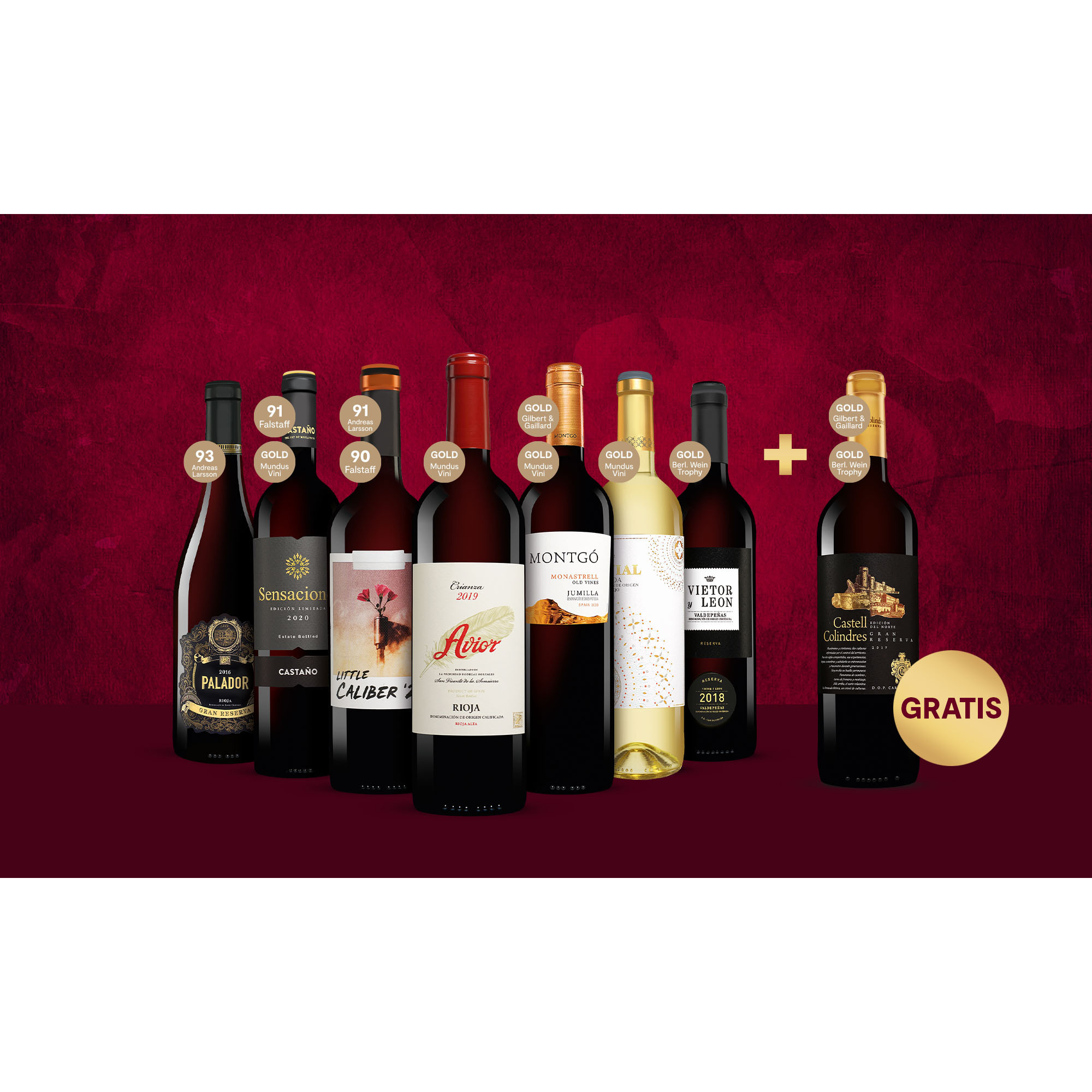 Dezember Genießer Paket  6L Weinpaket aus Spanien 37490 vinos DE