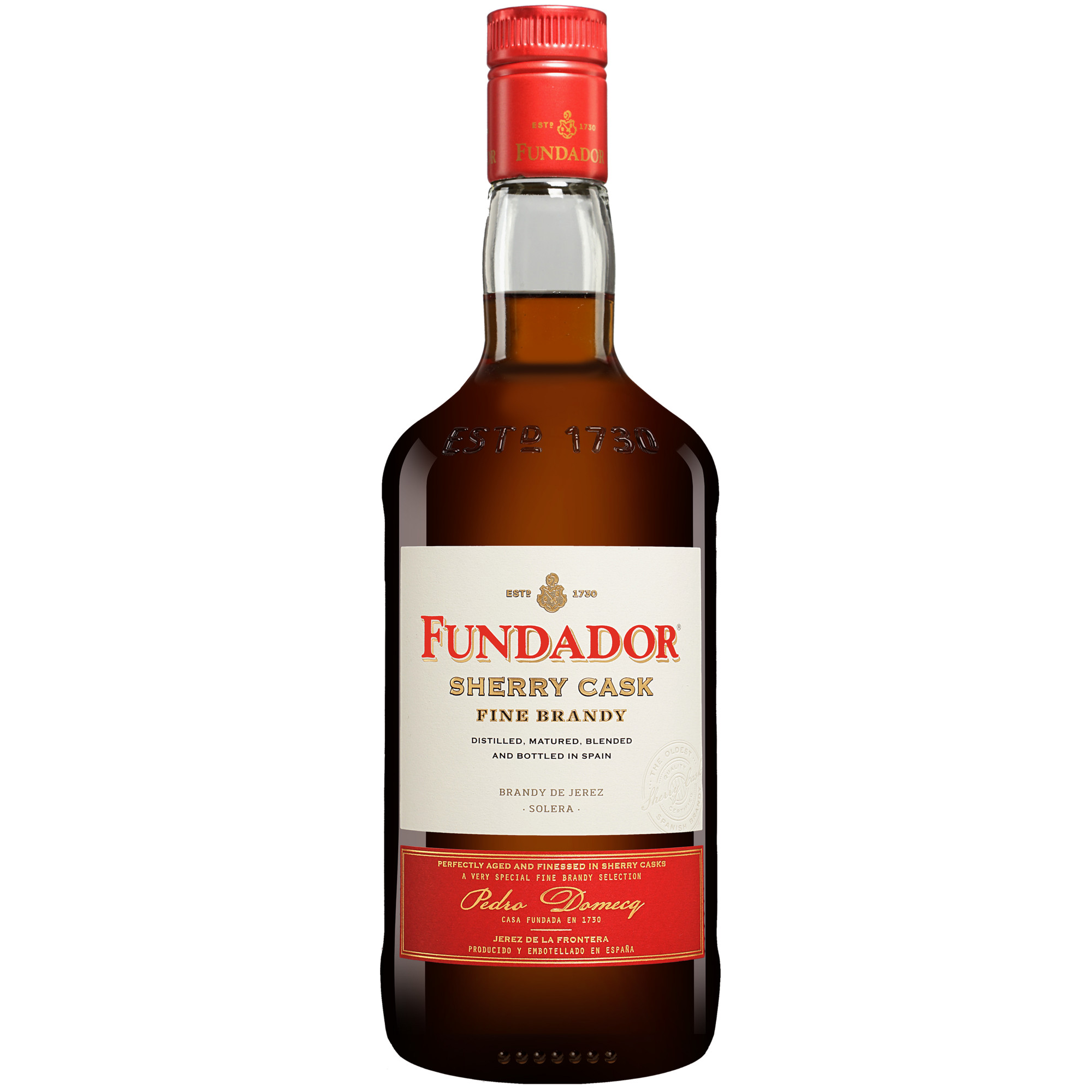 Brandy Domecq »Fundador« - 1,0 L.  1L 36% Vol. Brandy aus Spanien