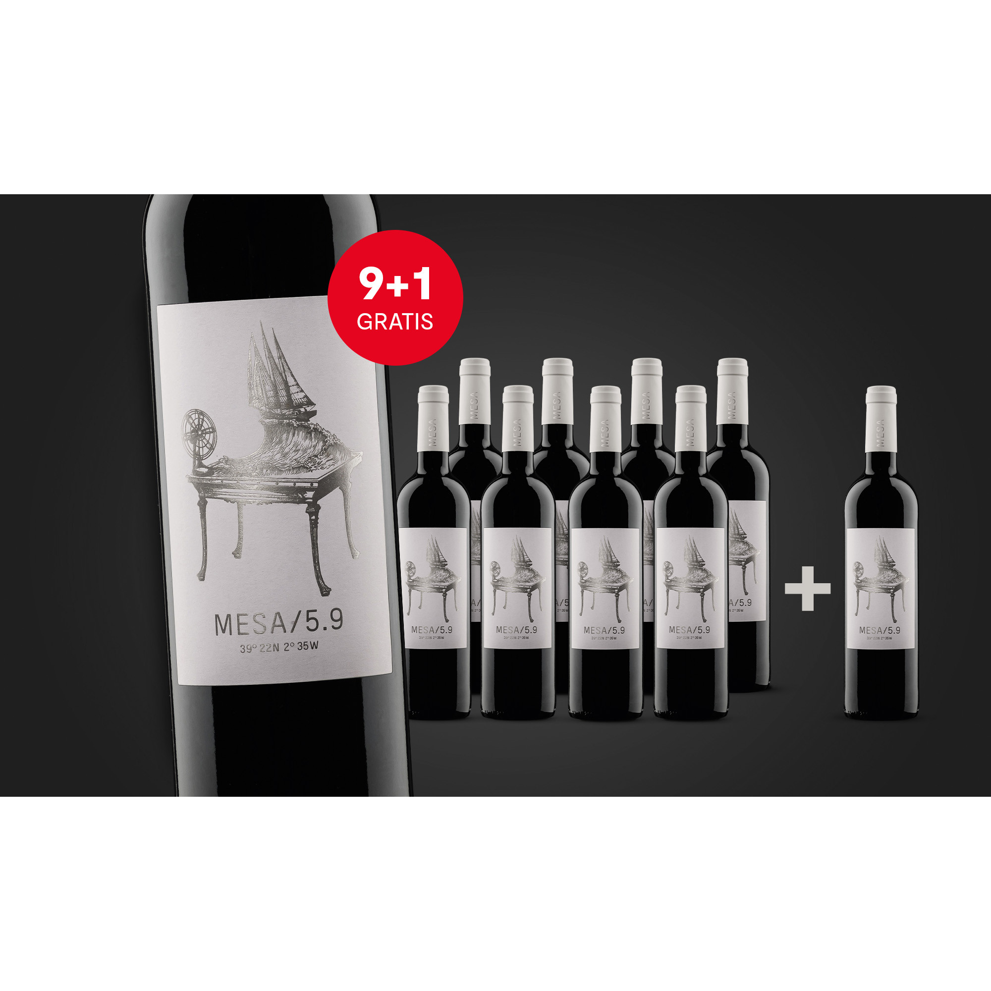 MESA/5.9 Tinto  7.5L 13.5% Vol. Weinpaket aus Spanien 37525 vinos DE