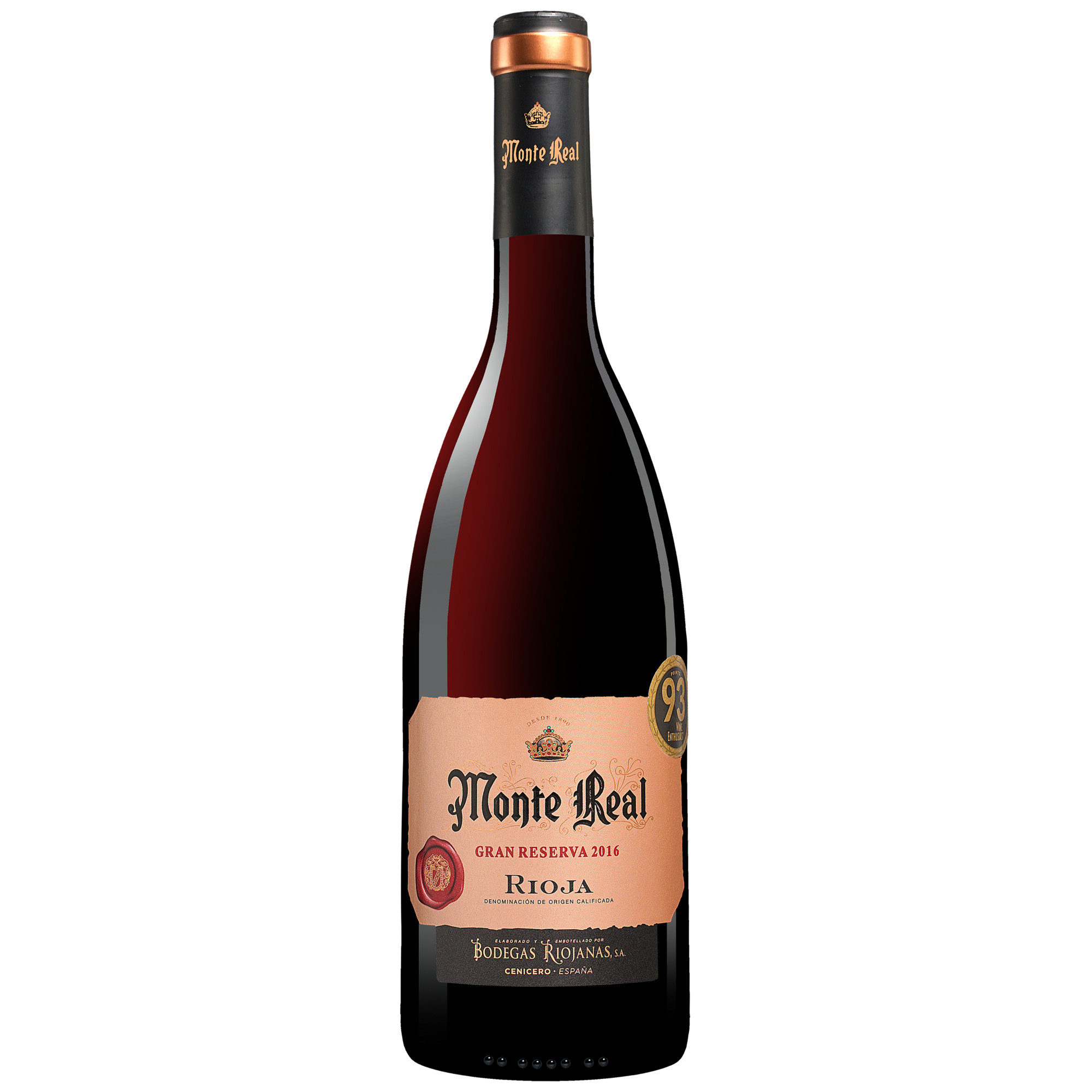Monte Real Gran Reserva 2016  0.75L 14% Vol. Rotwein Trocken aus Spanien Rotwein 37539 vinos DE
