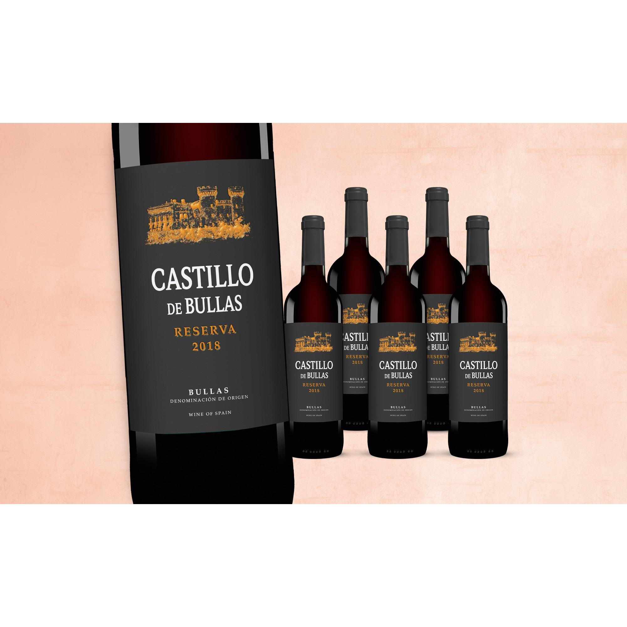 Castillo de Bullas Reserva 2018  4.5L 14.5% Vol. Weinpaket aus Spanien 37705 vinos DE