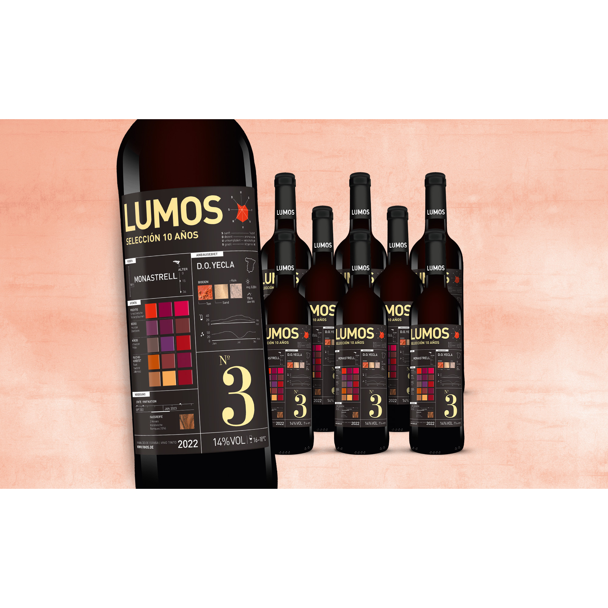 LUMOS No.3 Monastrell 2022  6.75L 14% Vol. Weinpaket aus Spanien 37710 vinos DE