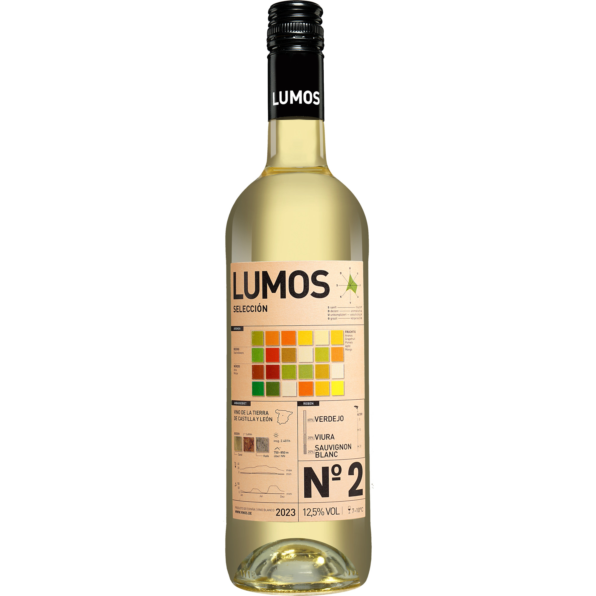 LUMOS No.2 Blanco 2023  012.5% Vol. Weißwein Trocken aus Spanien