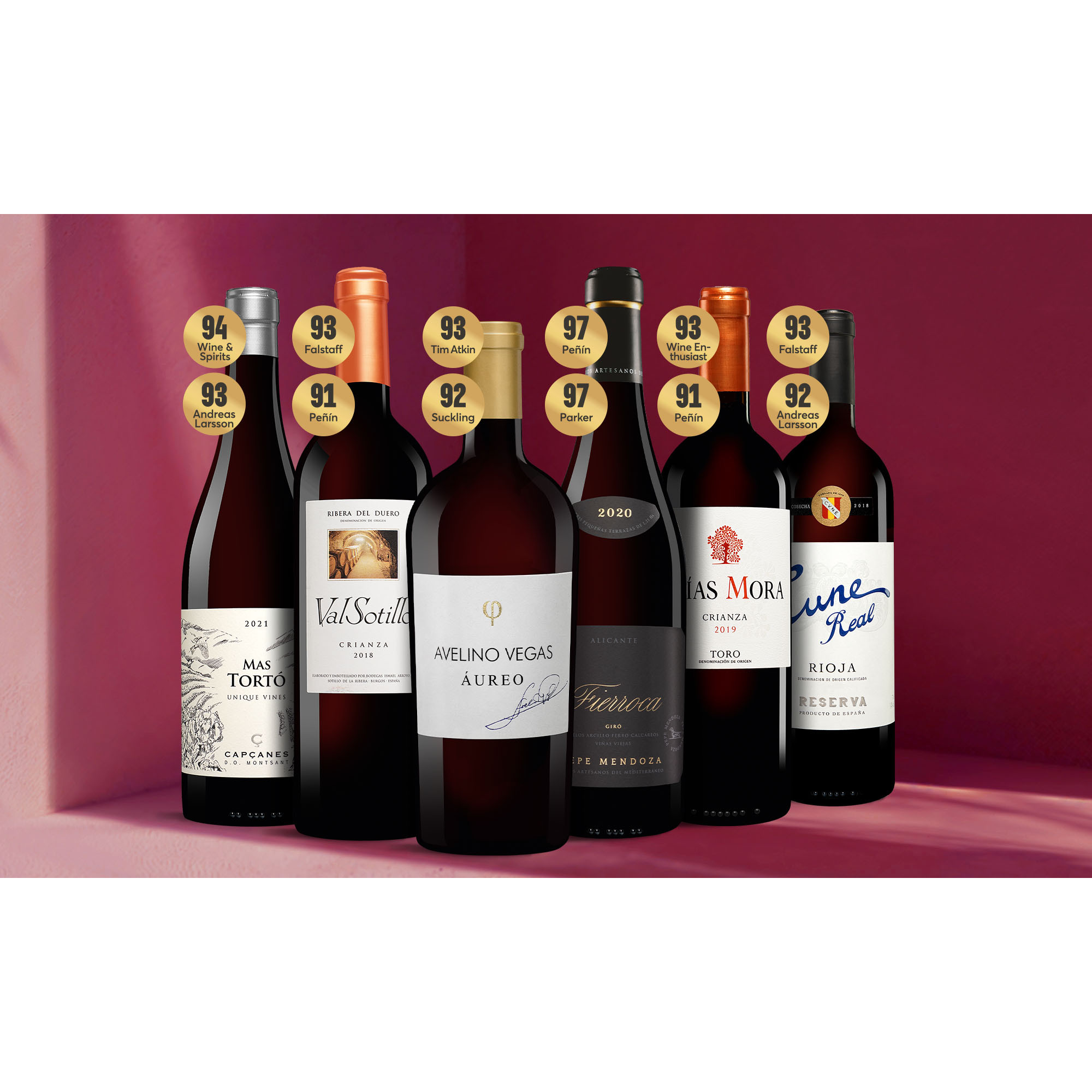 Punkte Paket  4.5L Weinpaket aus Spanien 37747 vinos DE