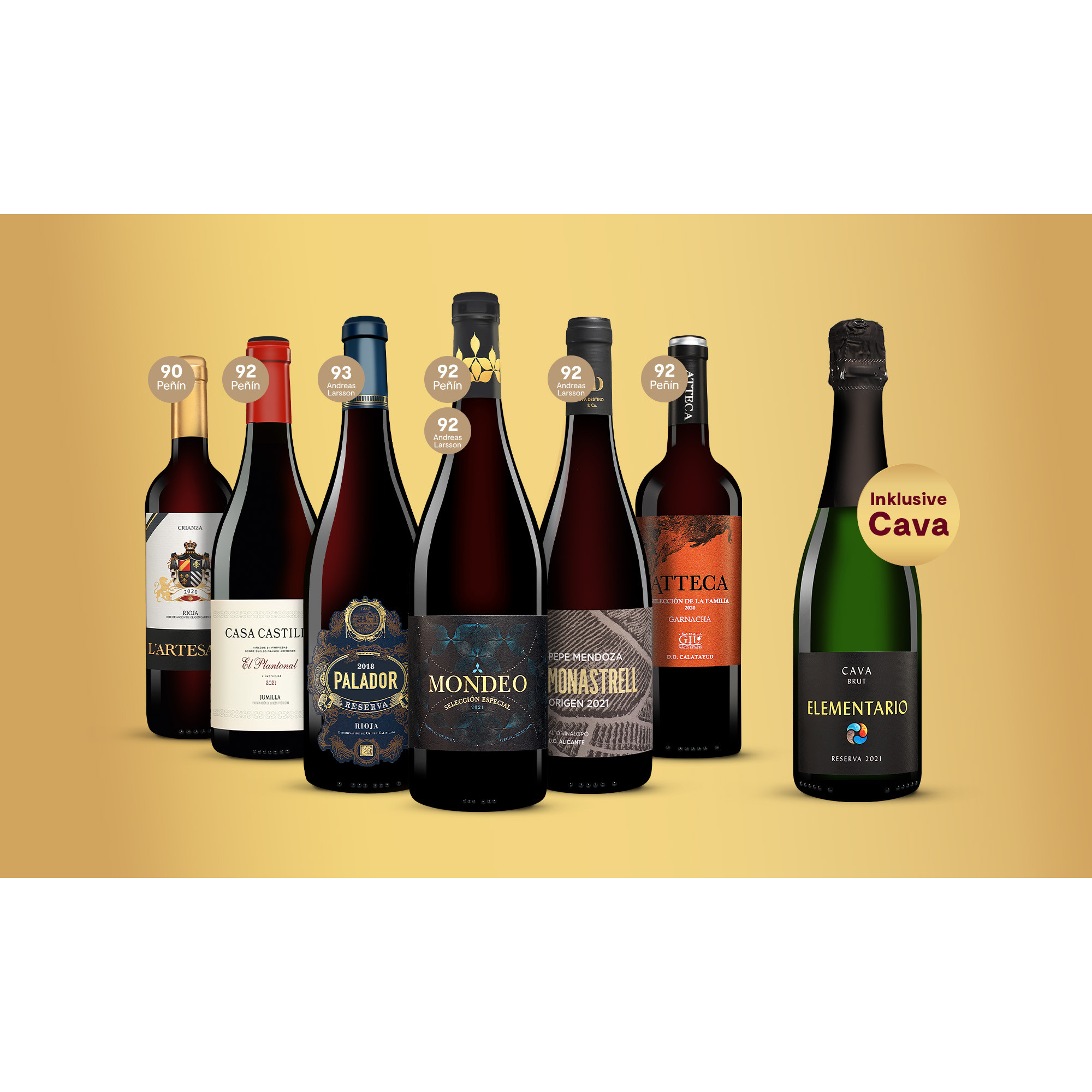 Silvester-Premium-Paket  5.25L Weinpaket aus Spanien 37758 vinos DE