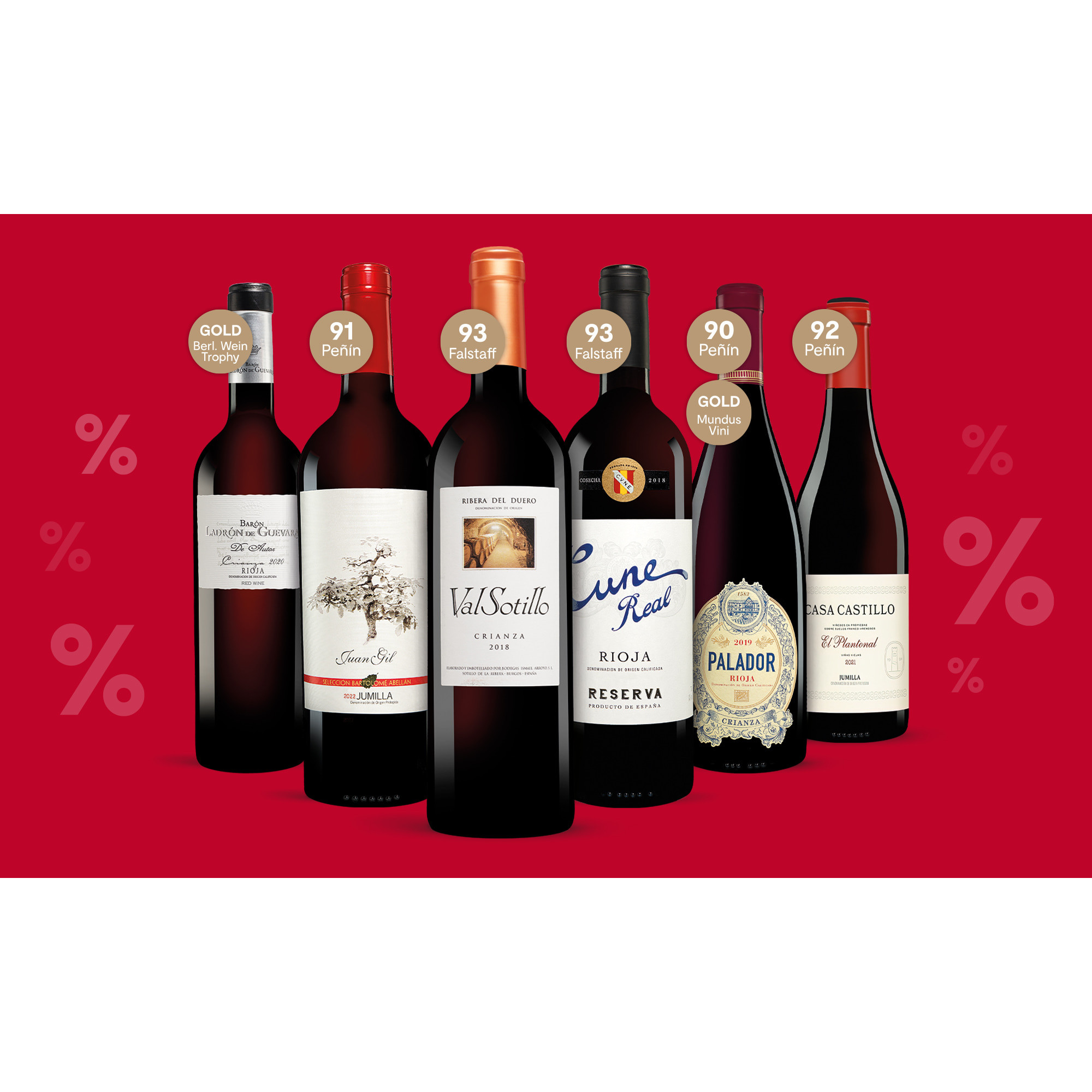 Lagerausverkauf Premium-Paket  4.5L Weinpaket aus Spanien 37836 vinos DE