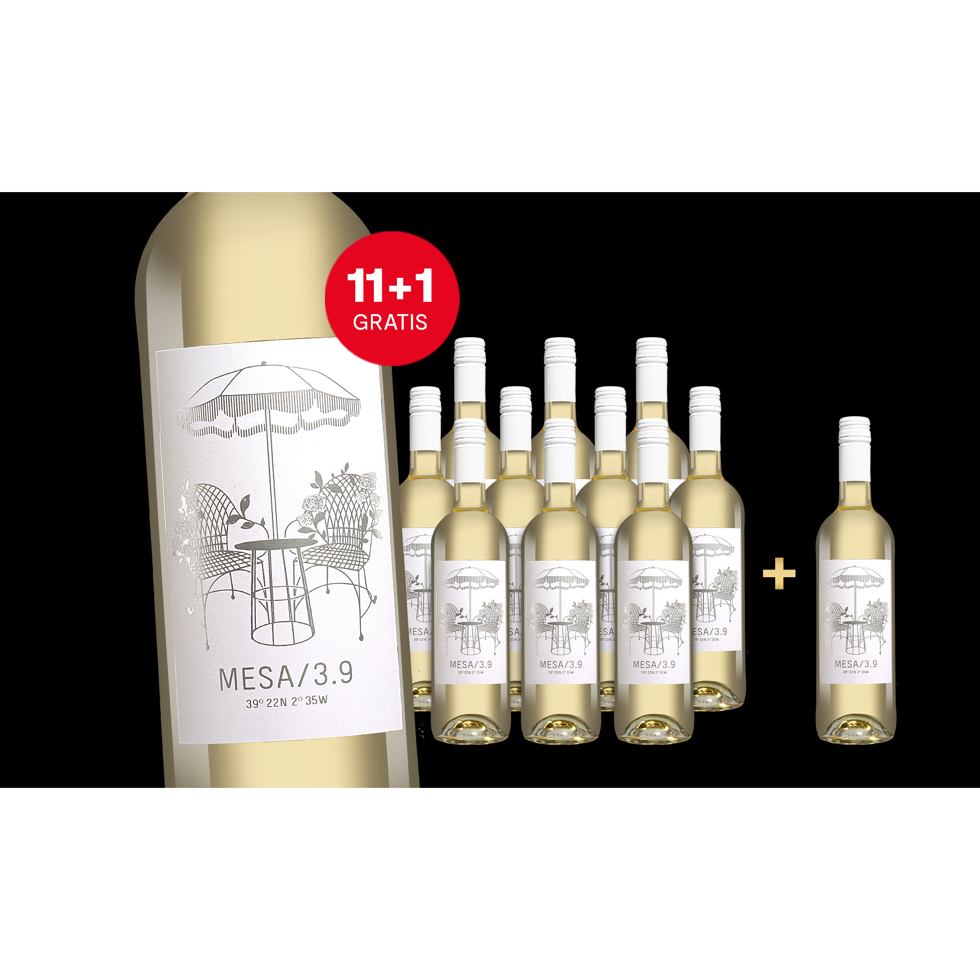 MESA/3.9 Blanco  9L 12.5% Vol. Weinpaket aus Spanien 37865 vinos DE