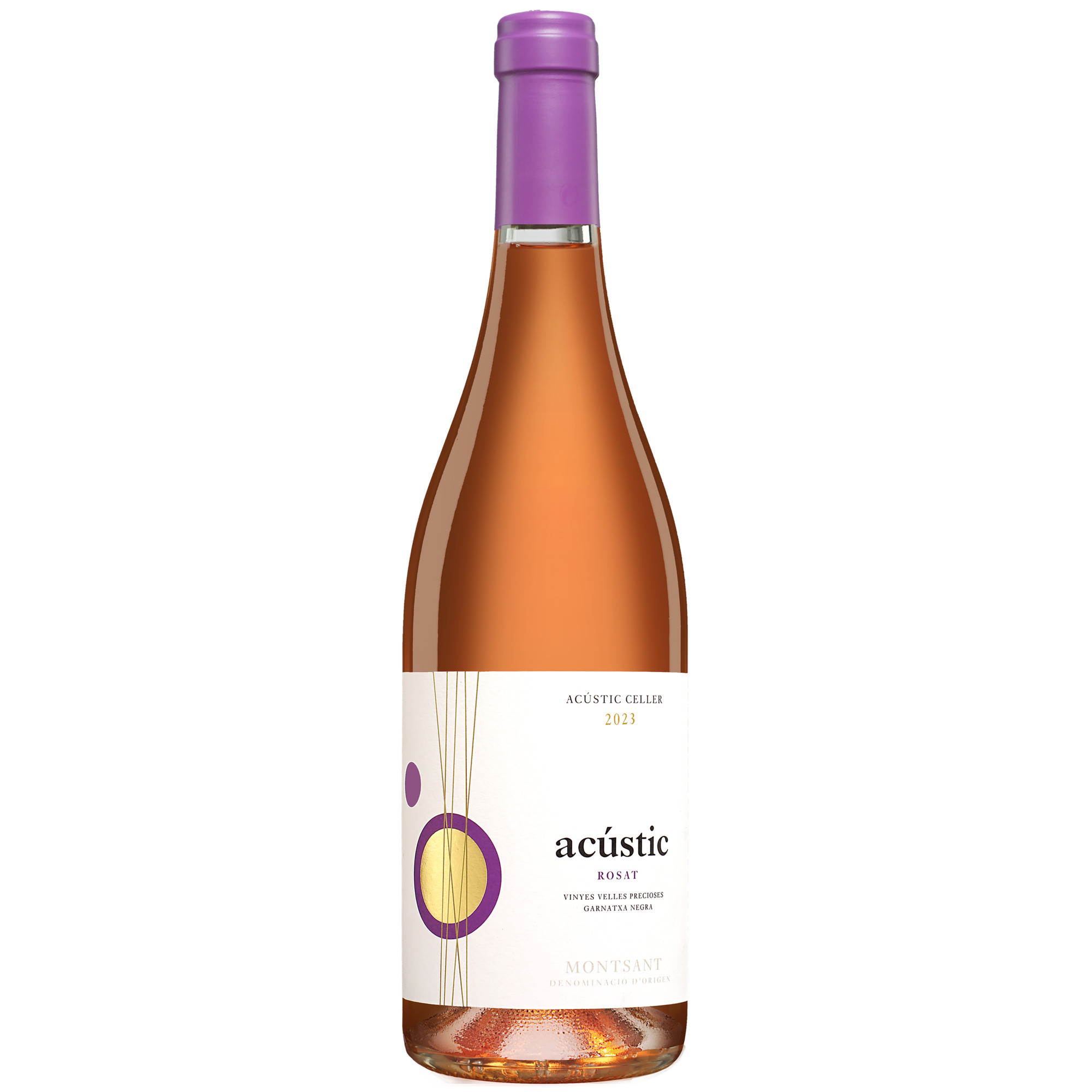 Acústic Rosat 2023  0.75L 15% Vol. Roséwein Trocken aus Spanien Rosewein 37971 vinos DE