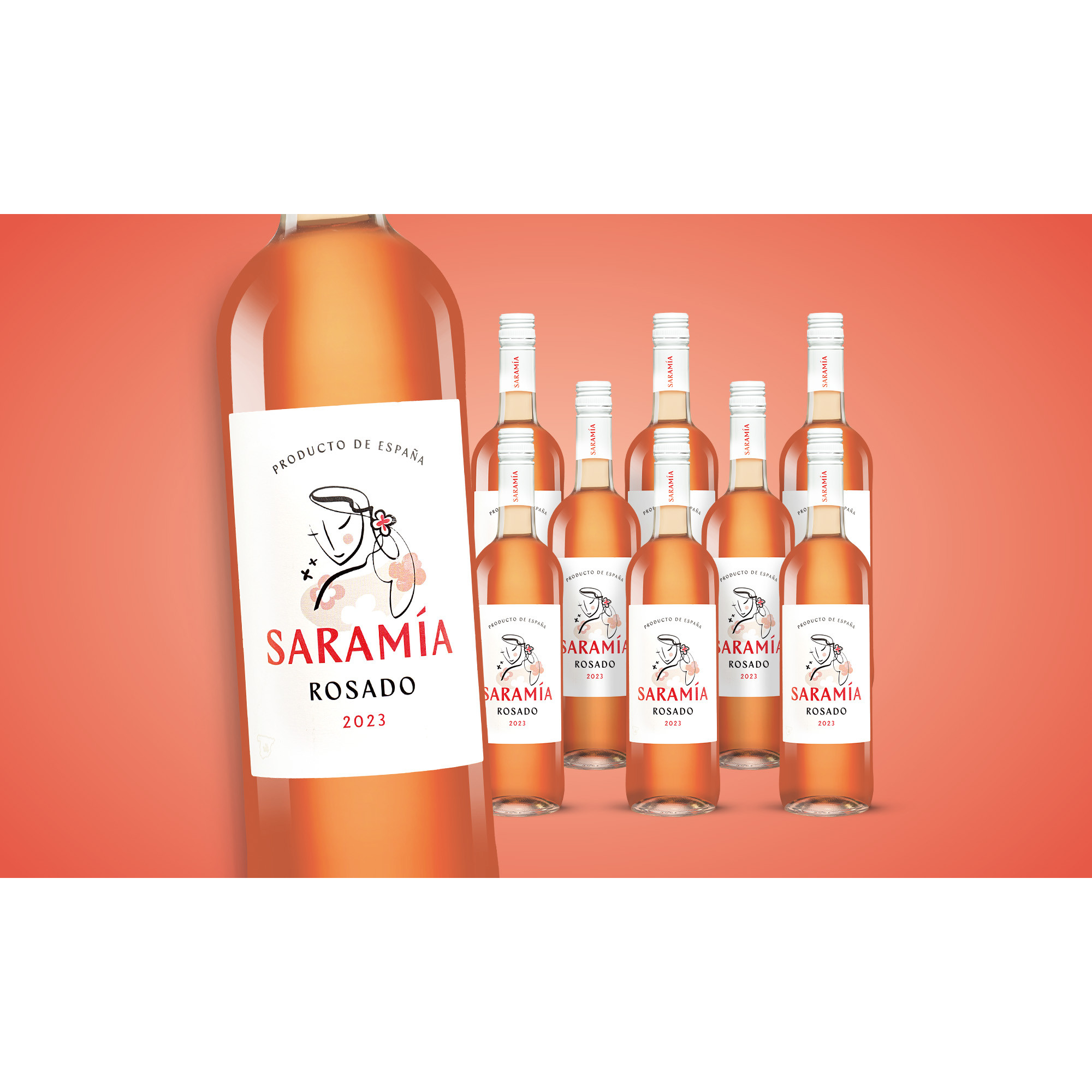 Saramía Rosado 2023  6.75L 12.5% Vol. Weinpaket aus Spanien 38110 vinos DE