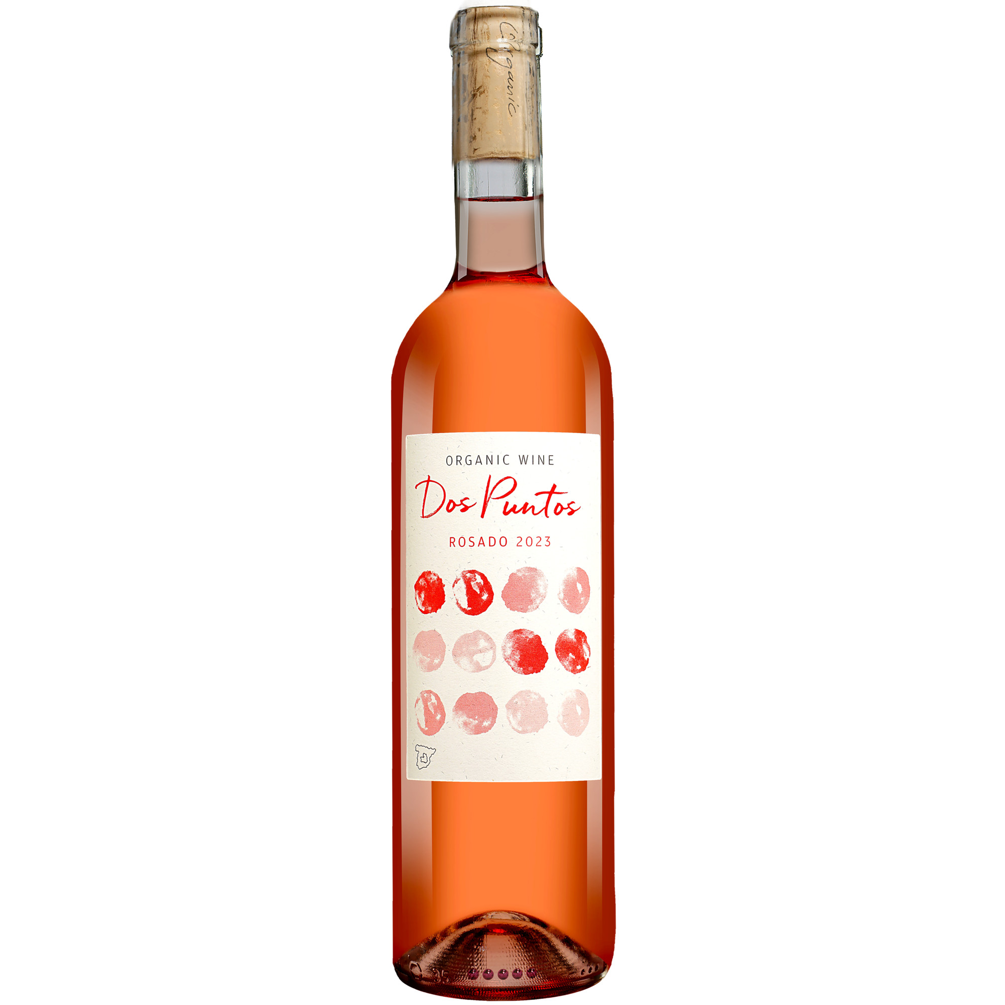 Dos Puntos Rosado Organic 2023  0.75L 13% Vol. Roséwein Trocken aus Spanien Rosewein 38123 vinos DE