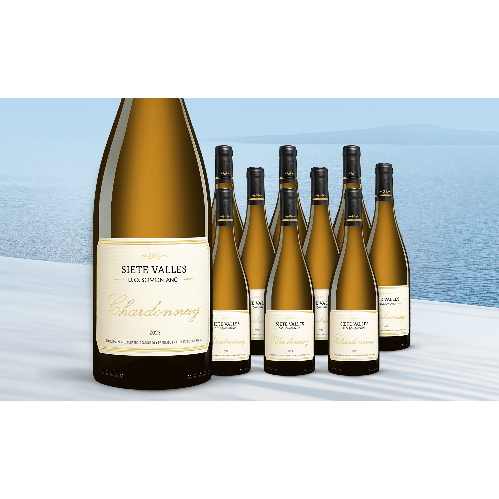 Siete Valles Chardonnay 2023  7.5L 13% Vol. Weinpaket aus Spanien 38389 vinos DE