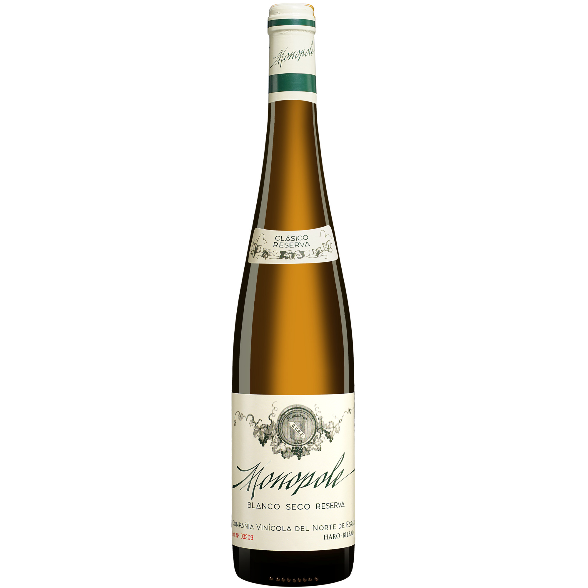 Cune Monopole Blanco Clásico Seco Reserva 2021  013% Vol. Weißwein Trocken aus Spanien