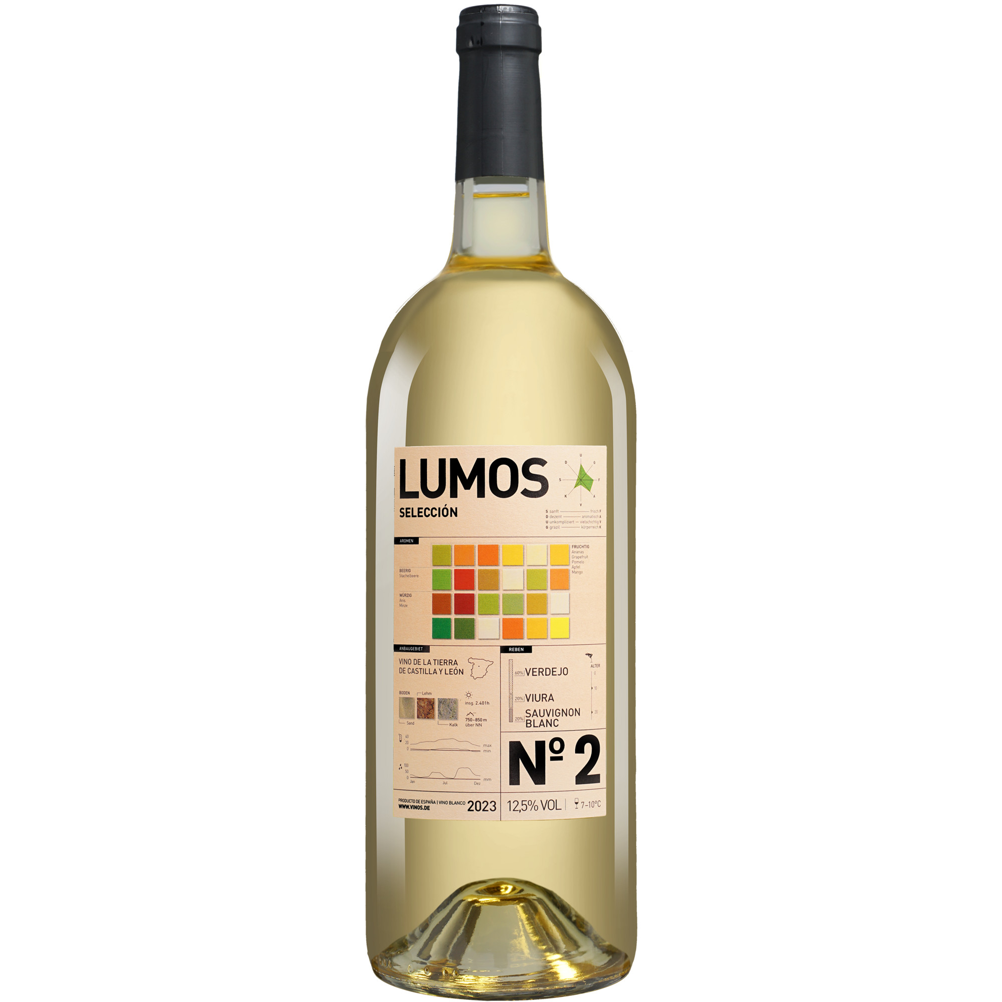 LUMOS No.2 Blanco - 1,5 L. Magnum 2023  112.5% Vol. Weißwein Trocken aus Spanien