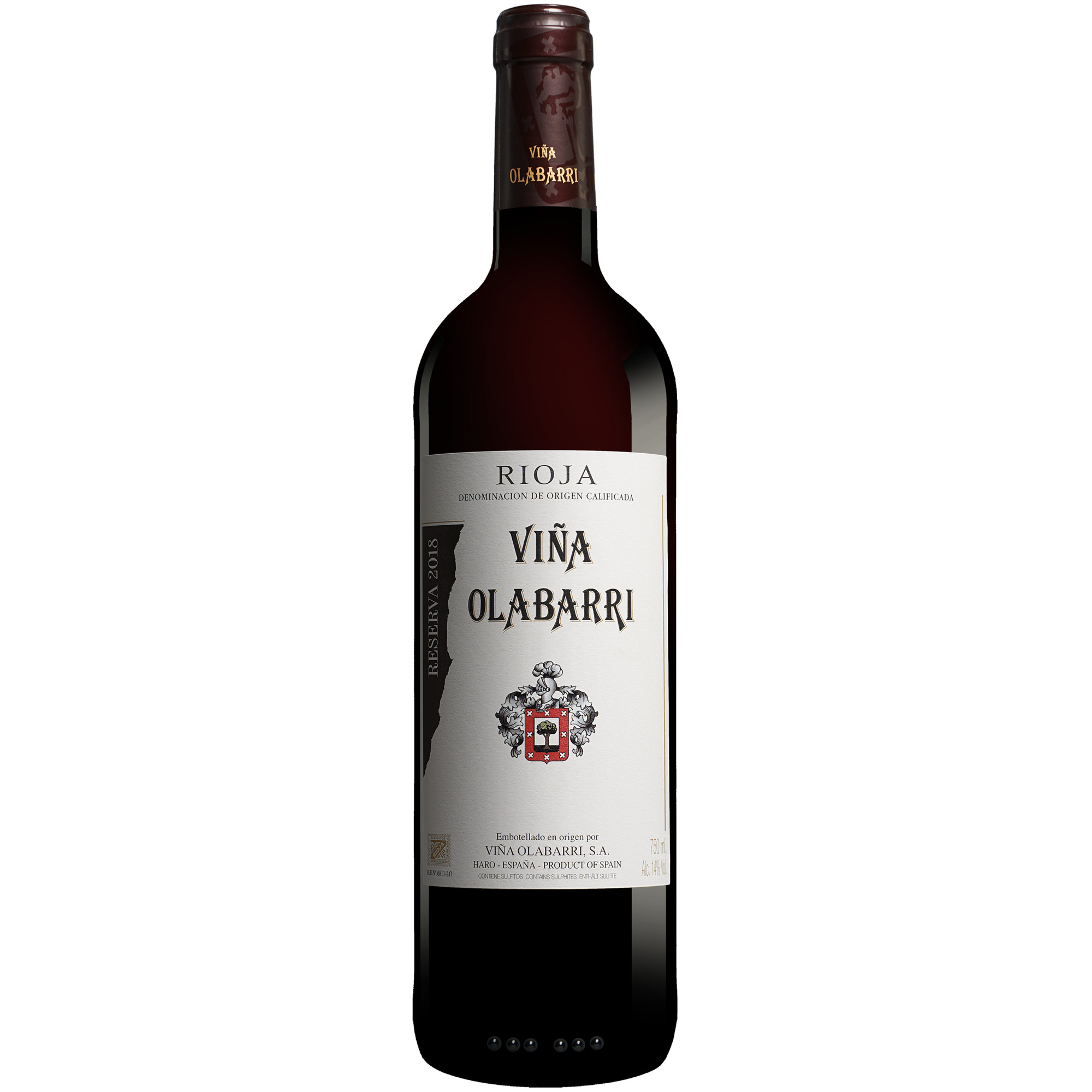 Viña Olabarri Reserva 2018  0.75L 14% Vol. Rotwein Trocken aus Spanien Rotwein 38876 vinos DE