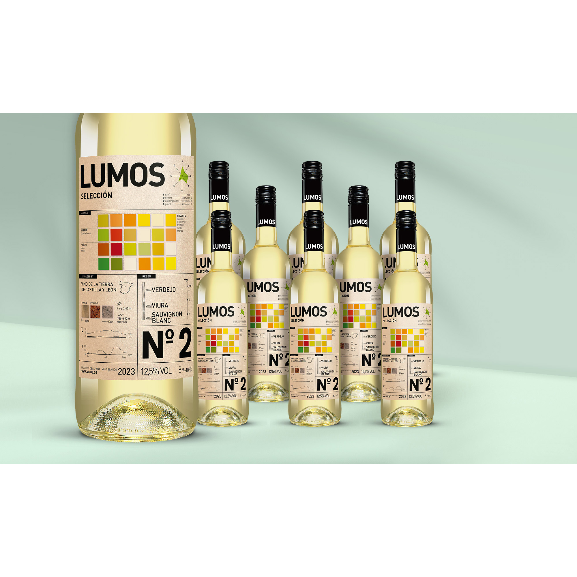 LUMOS No.2 Blanco 2023  612.5% Vol. Weinpaket aus Spanien