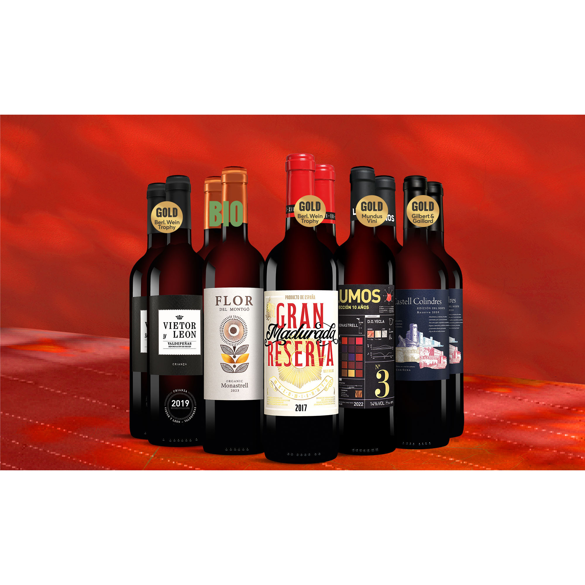 Lagerausverkauf Rotwein-Paket  7.5L Weinpaket aus Spanien 39038 vinos DE