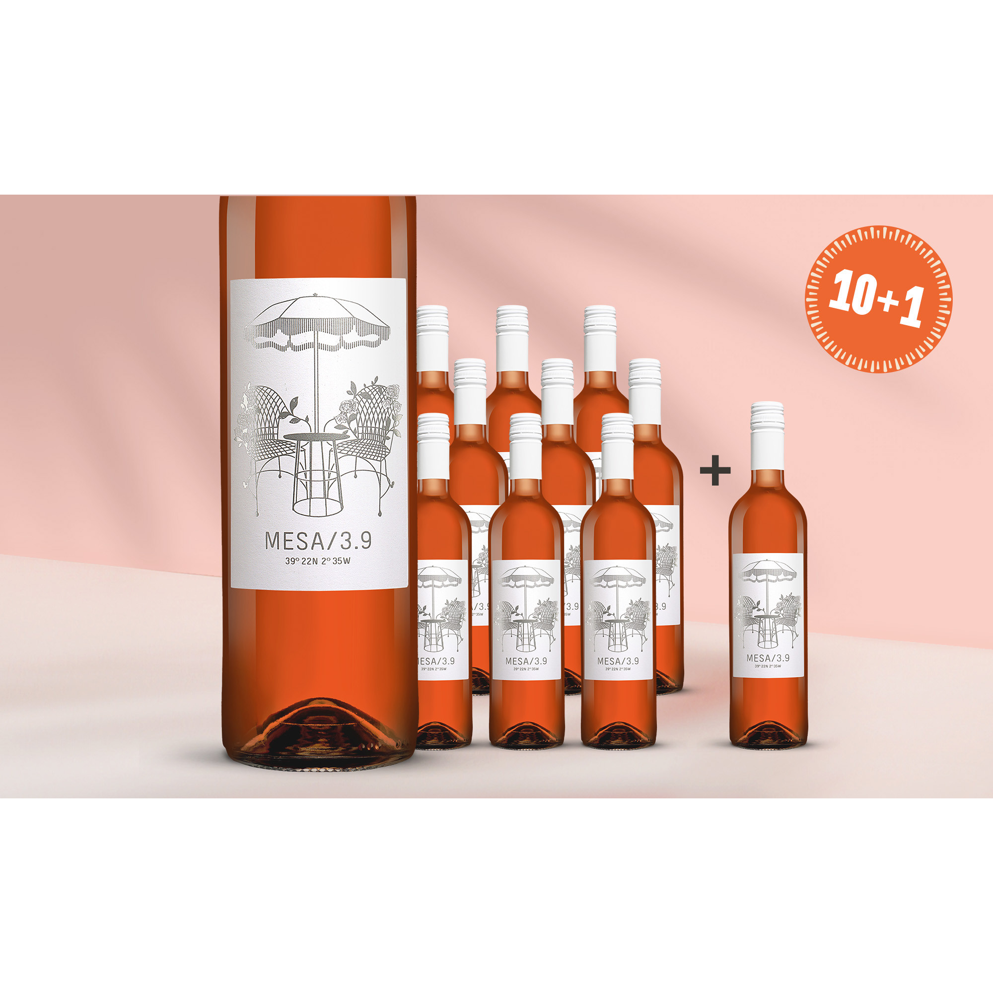 MESA/3.9 Rosado  8.25L 12.5% Vol. Weinpaket aus Spanien 39088 vinos DE