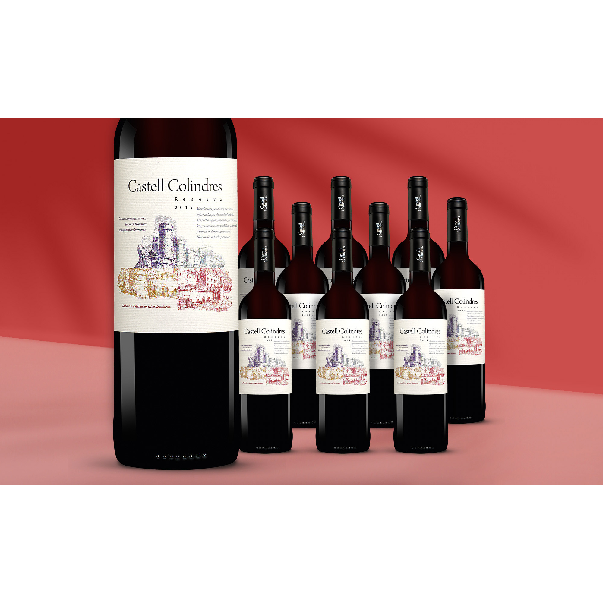 Castell Colindres Reserva 2019  7.5L 13.5% Vol. Weinpaket aus Spanien 39101 vinos DE