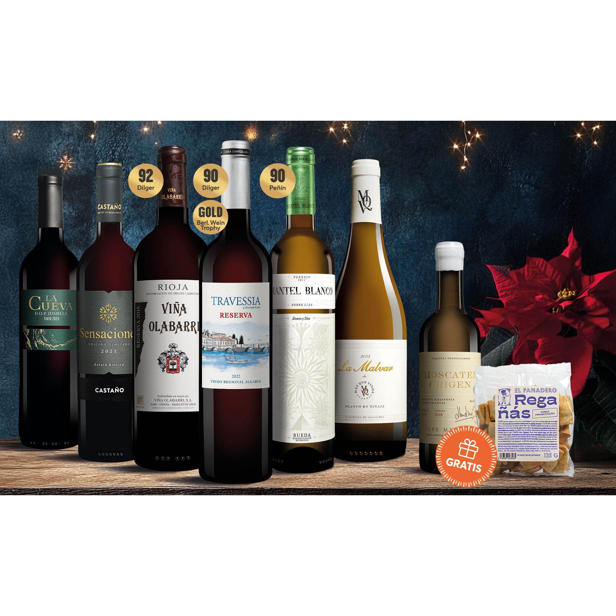 Vinos Weinprobe Paket  4.875L Weinpaket aus Spanien 39321 vinos DE