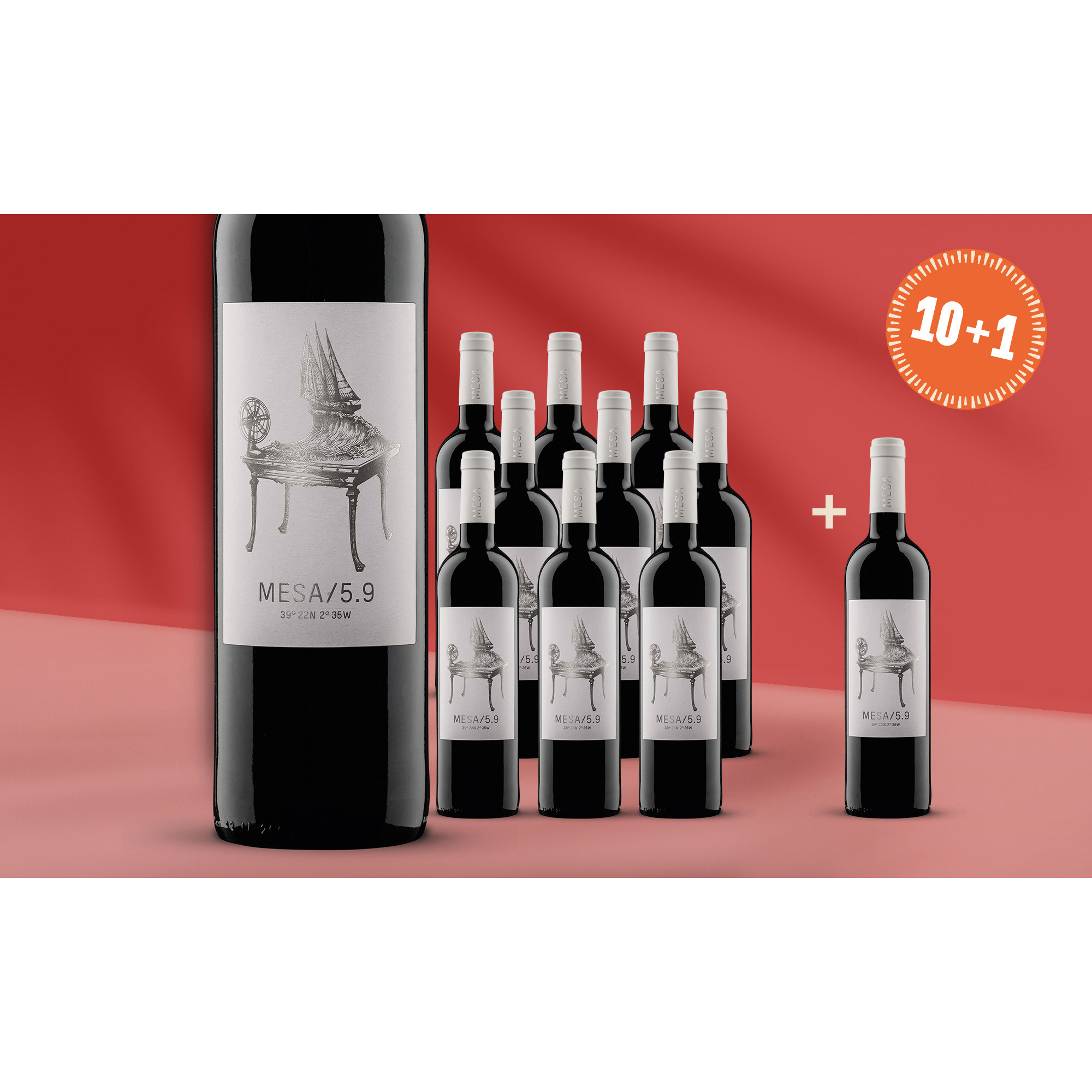 MESA/5.9 Tinto  8.25L 13.5% Vol. Weinpaket aus Spanien 39401 vinos DE