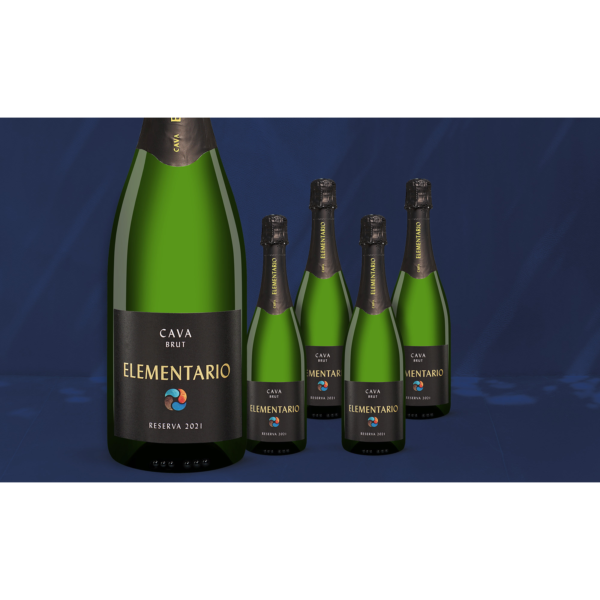 Elementario Cava Reserva Brut 2021  3.75L 11.5% Vol. Weinpaket aus Spanien 39501 vinos DE