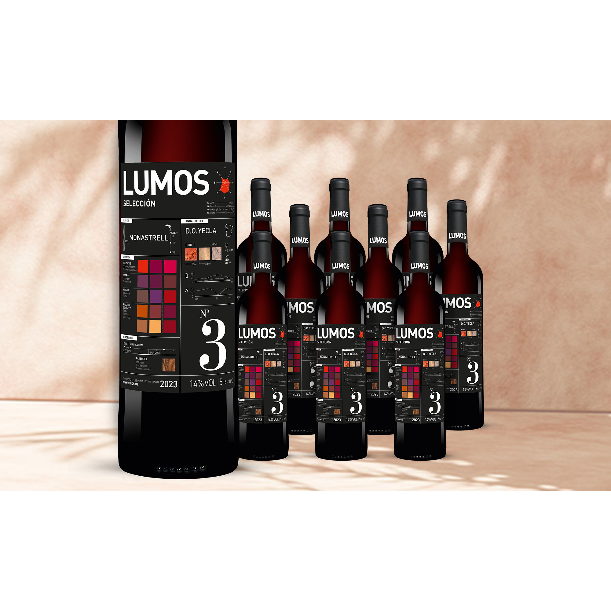 Image of LUMOS No.3 Monastrell 2023 7.5L 14% Vol. Weinpaket aus Spanien