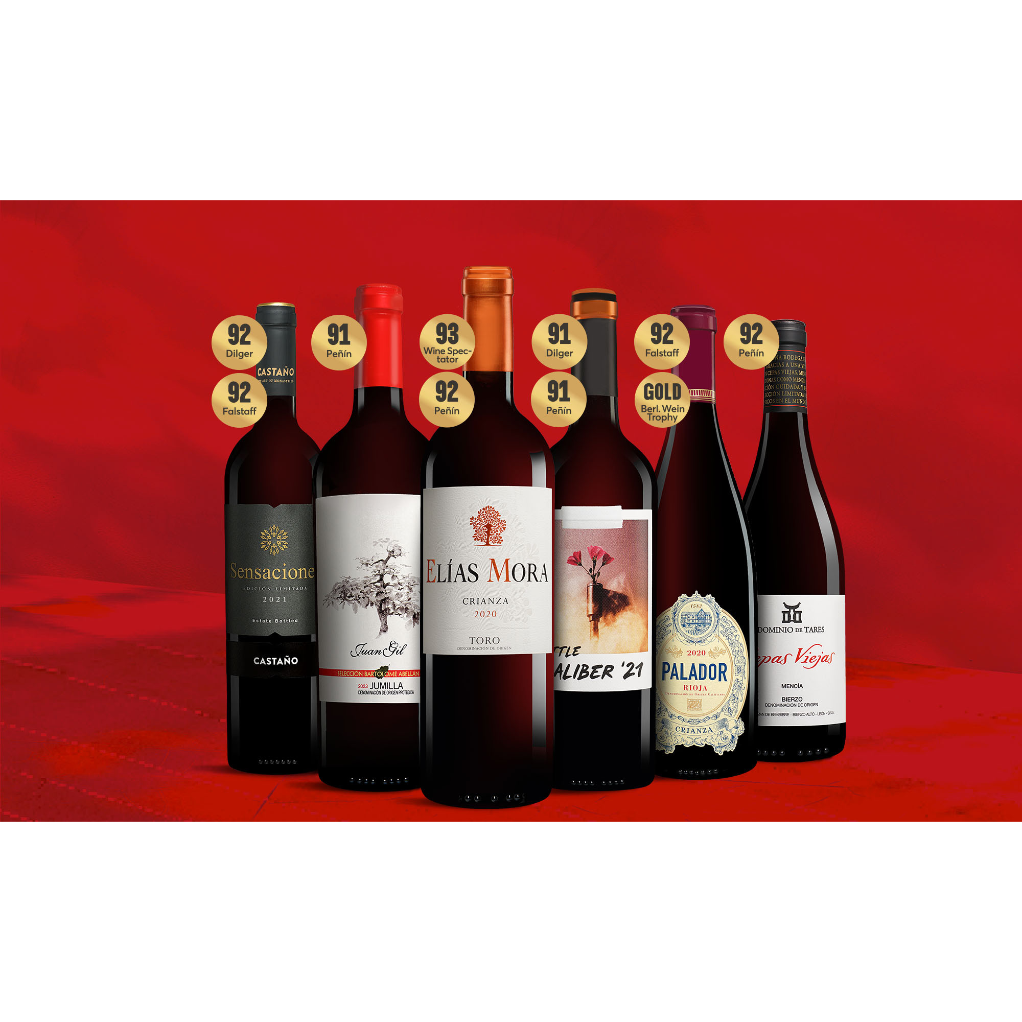 Lagerausverkauf Premium-Paket  4.5L Weinpaket aus Spanien 39807 vinos DE