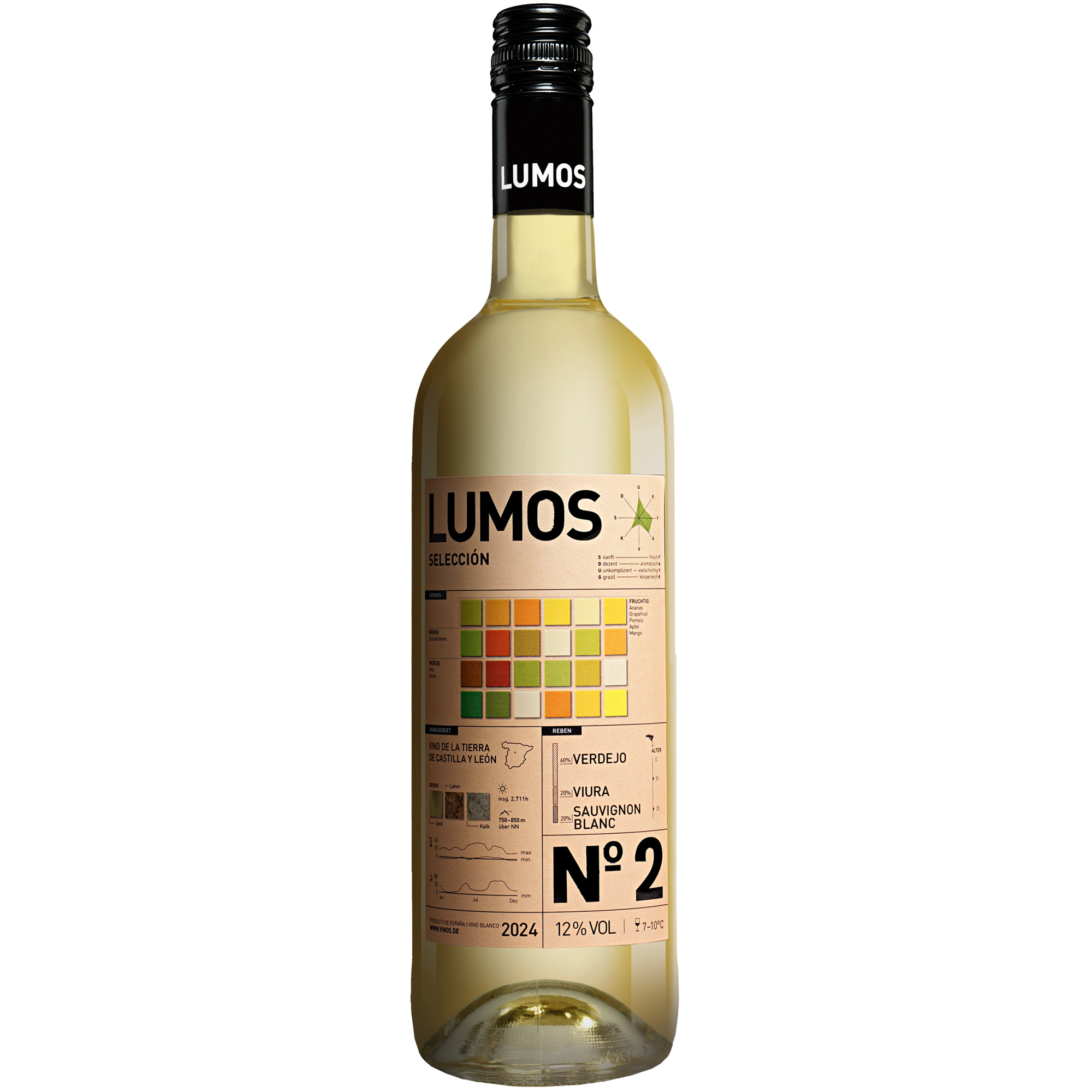 Image of LUMOS No.2 Blanco 2024 0.75L 12% Vol. Weißwein Trocken aus Spanien