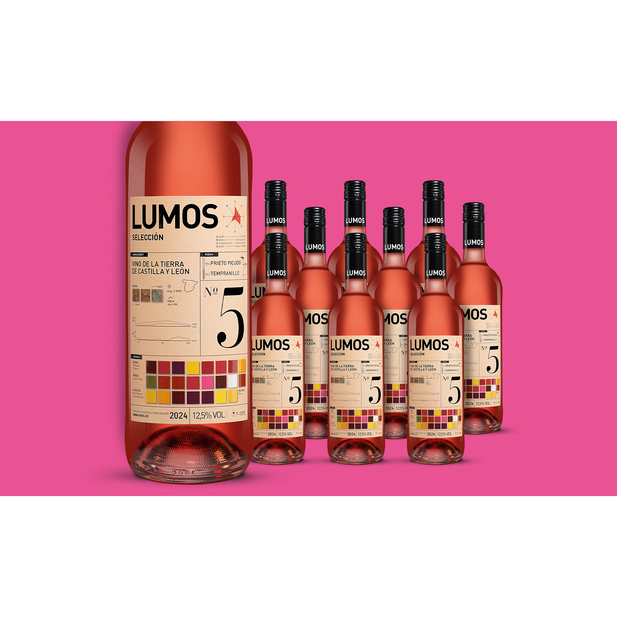 LUMOS No.5 Rosado 2024  712.5% Vol. Weinpaket aus Spanien