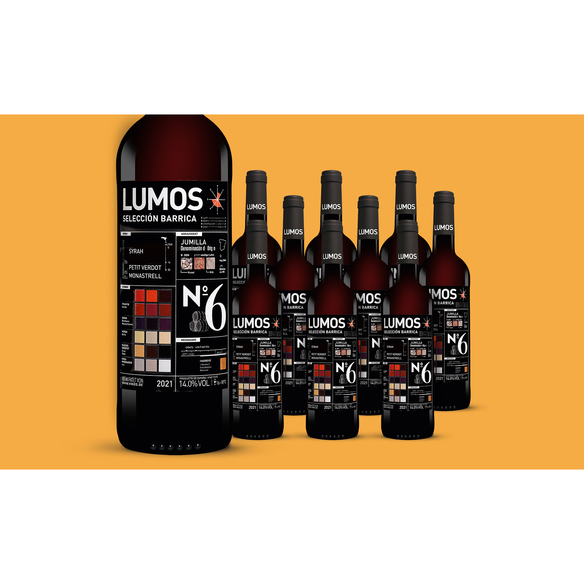 LUMOS No.6 Seleccion Barrica 2021  714% Vol. Weinpaket aus Spanien