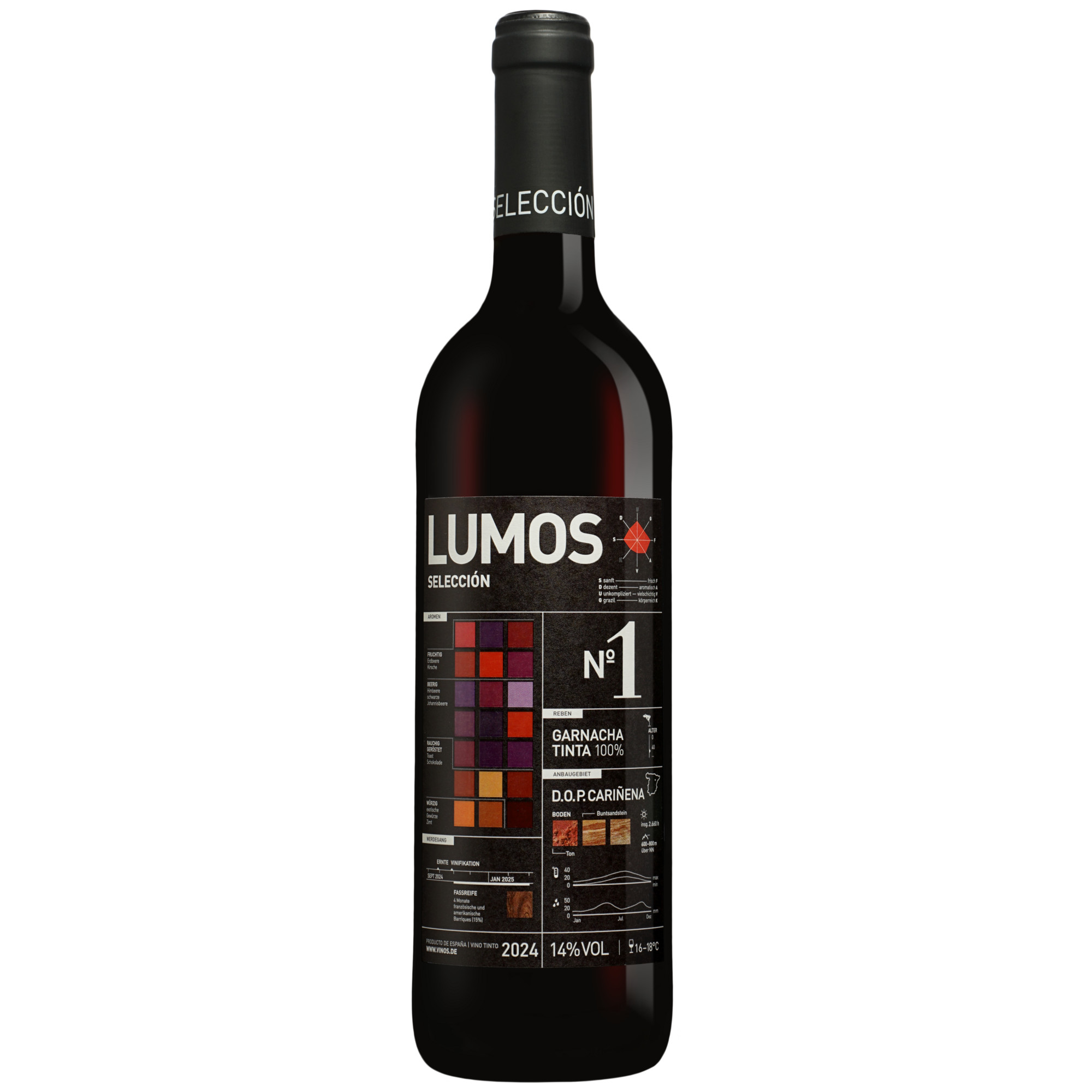 Image of LUMOS No.1 Garnacha 2024 0.75L 14% Vol. Rotwein Trocken aus Spanien