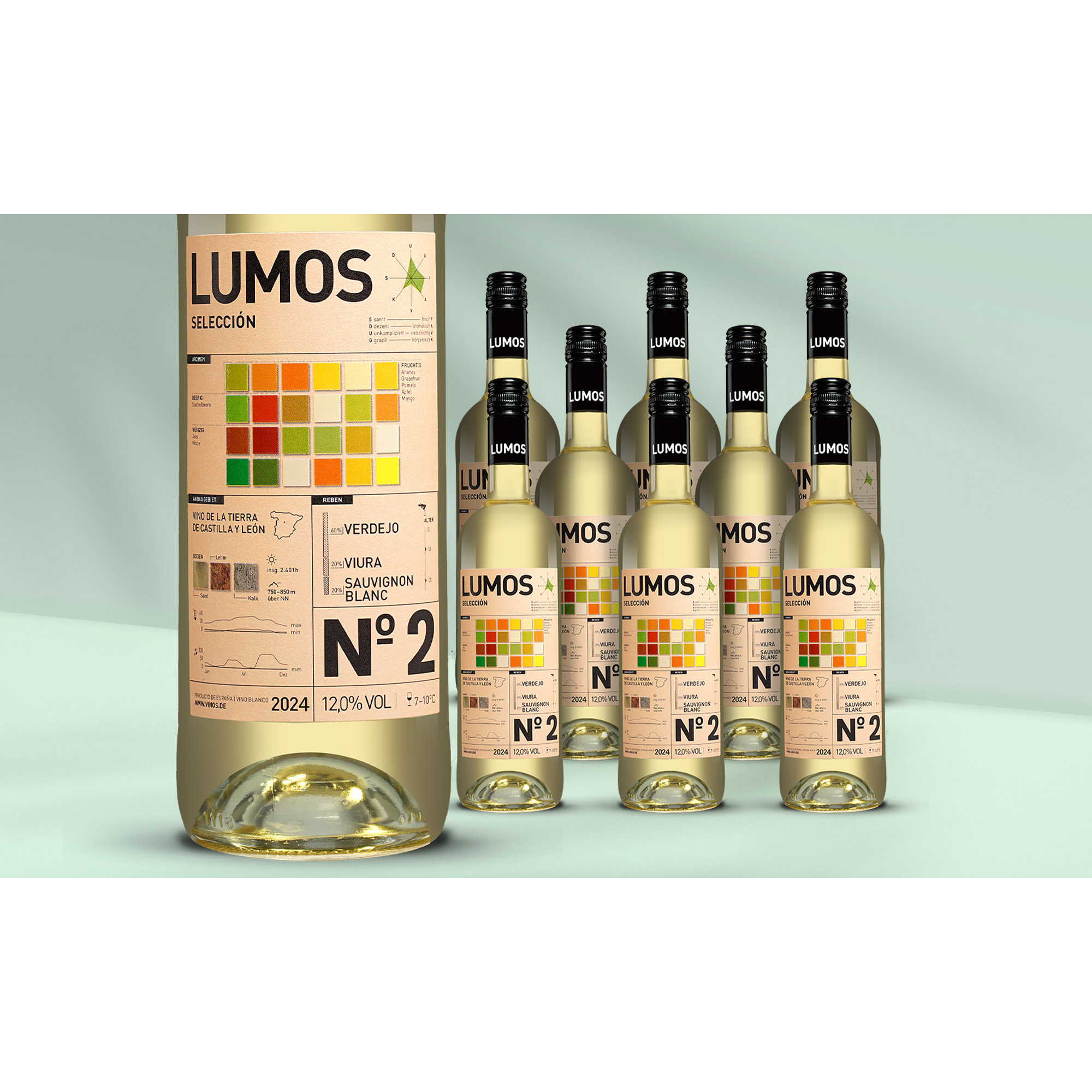 Image of LUMOS No.2 Blanco 2024 6.75L 12% Vol. Weinpaket aus Spanien