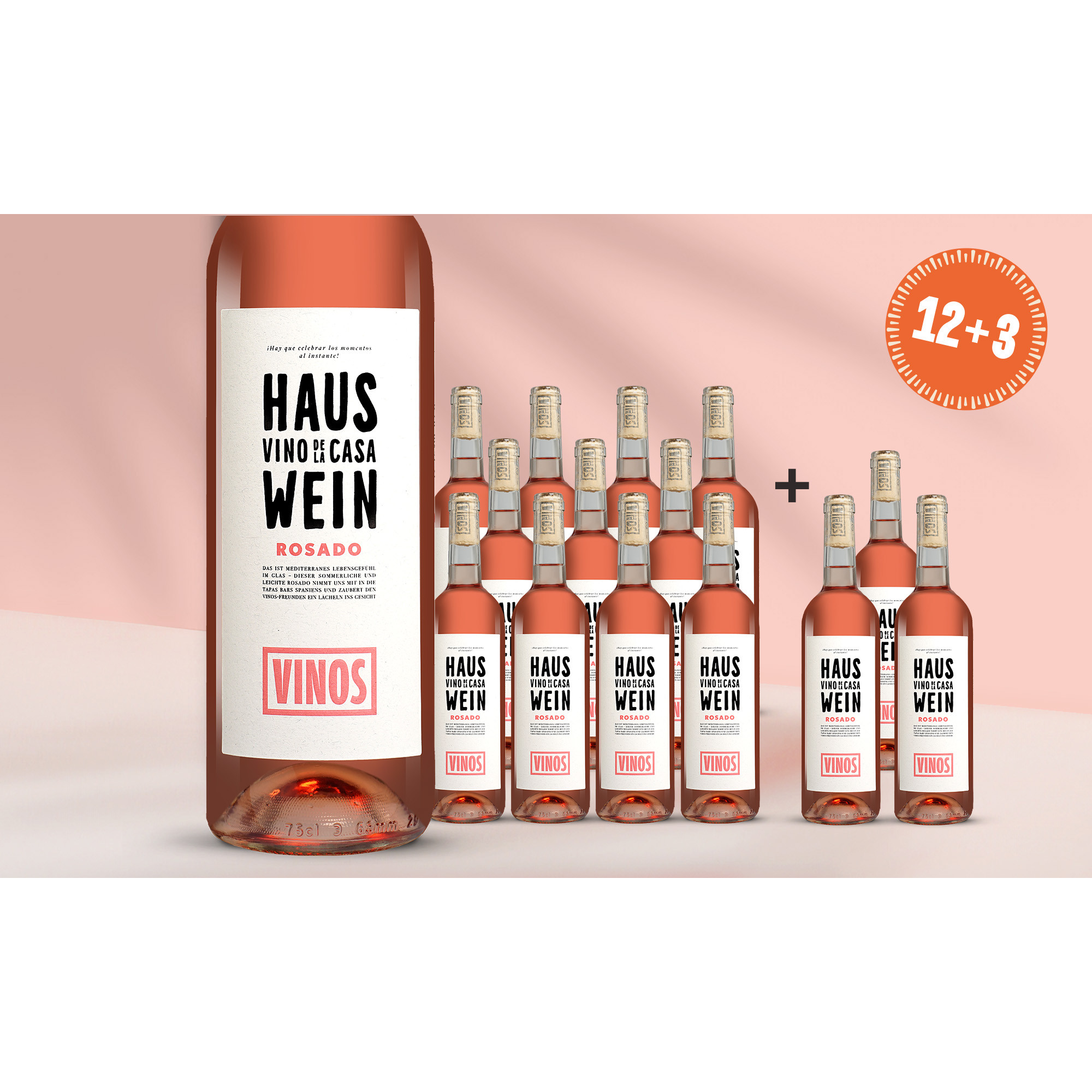 Image of Hauswein Rosado 11.25L 12.5% Vol. Weinpaket aus Spanien