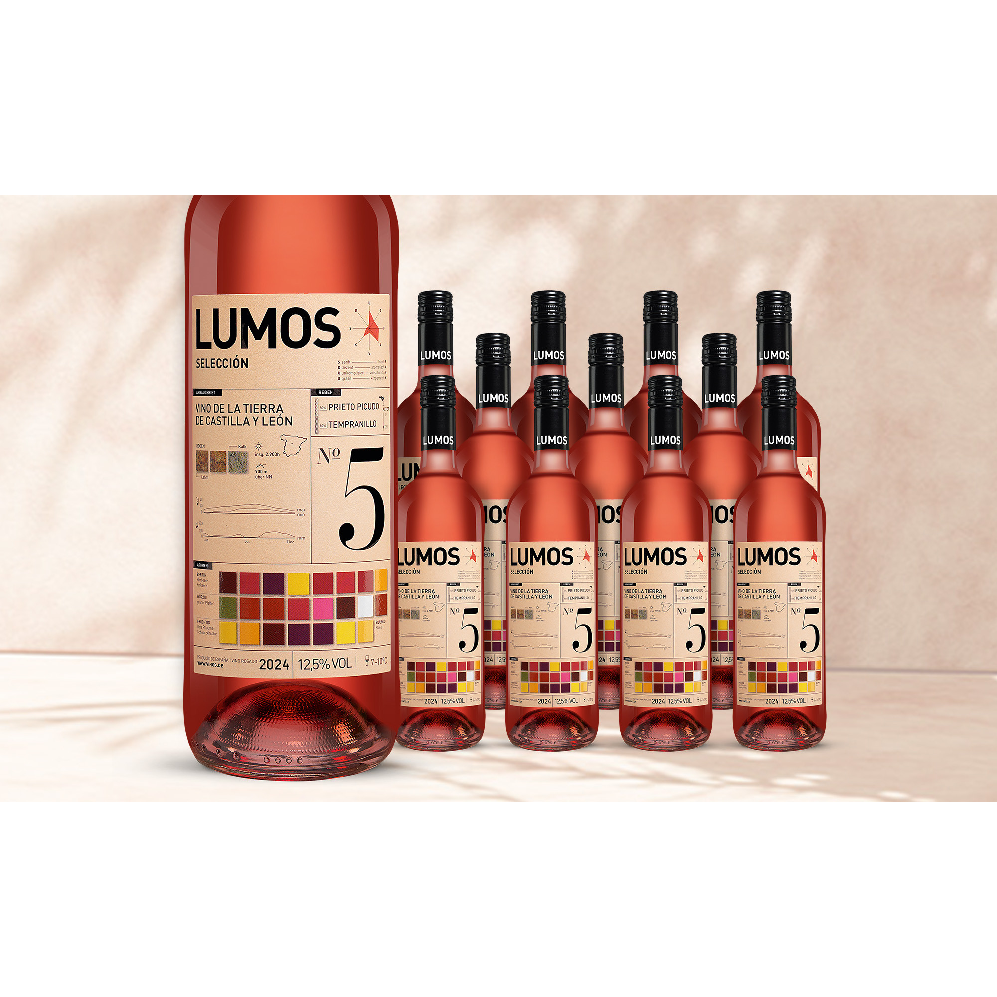 LUMOS No.5 Rosado 2024 12.5% Vol. Weinpaket aus Spanien