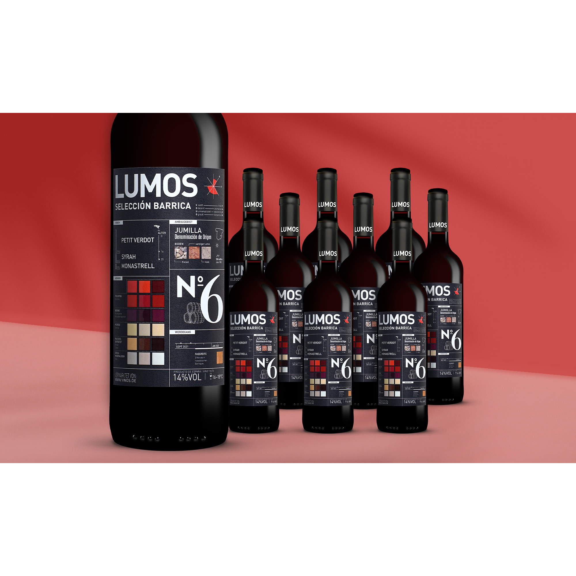 LUMOS No.6 Seleccion Barrica 2021  714% Vol. Weinpaket aus Spanien